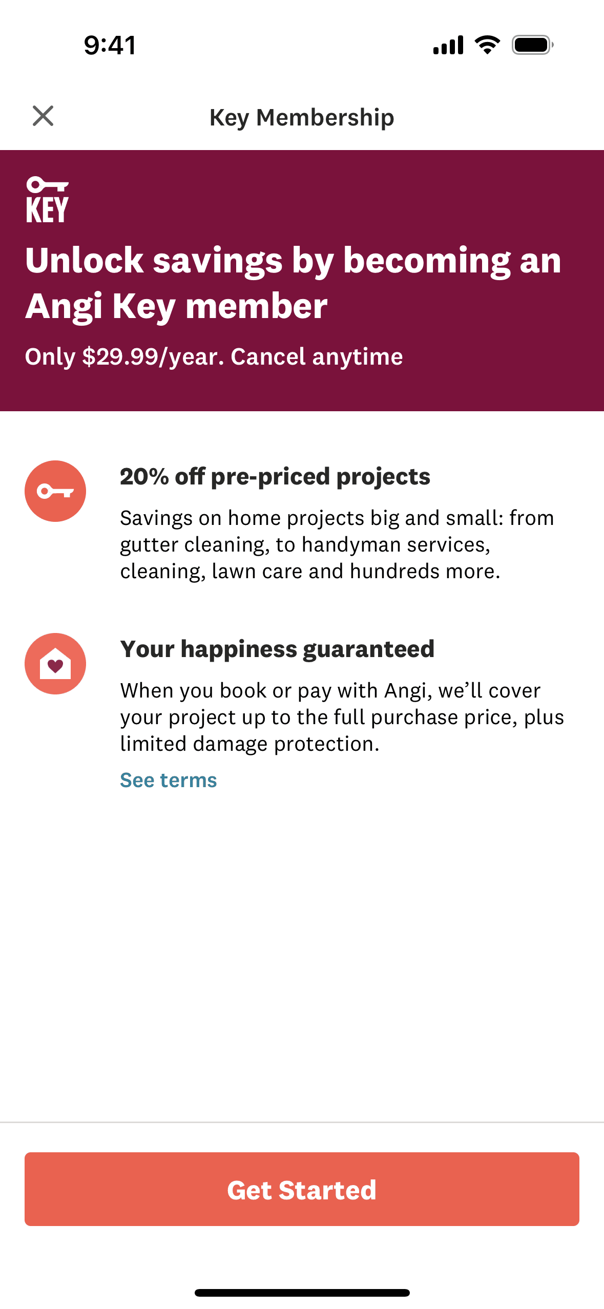 Angi iOS Lifestyle interface screenshot 24