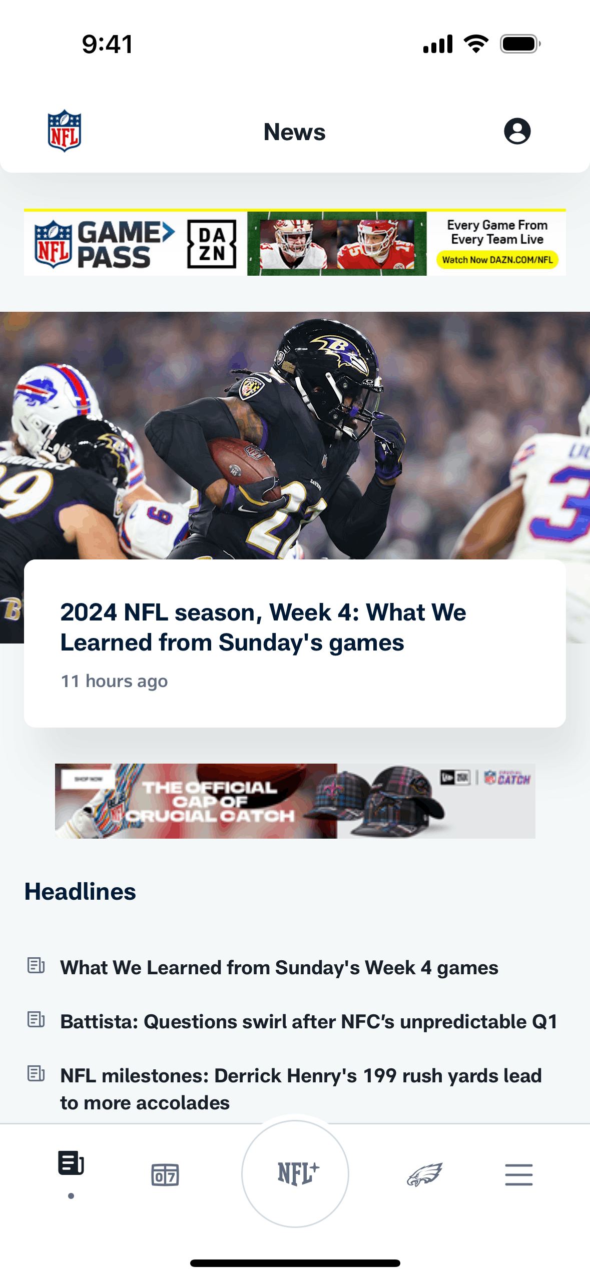 NFL iOS Sports interface screenshot 22