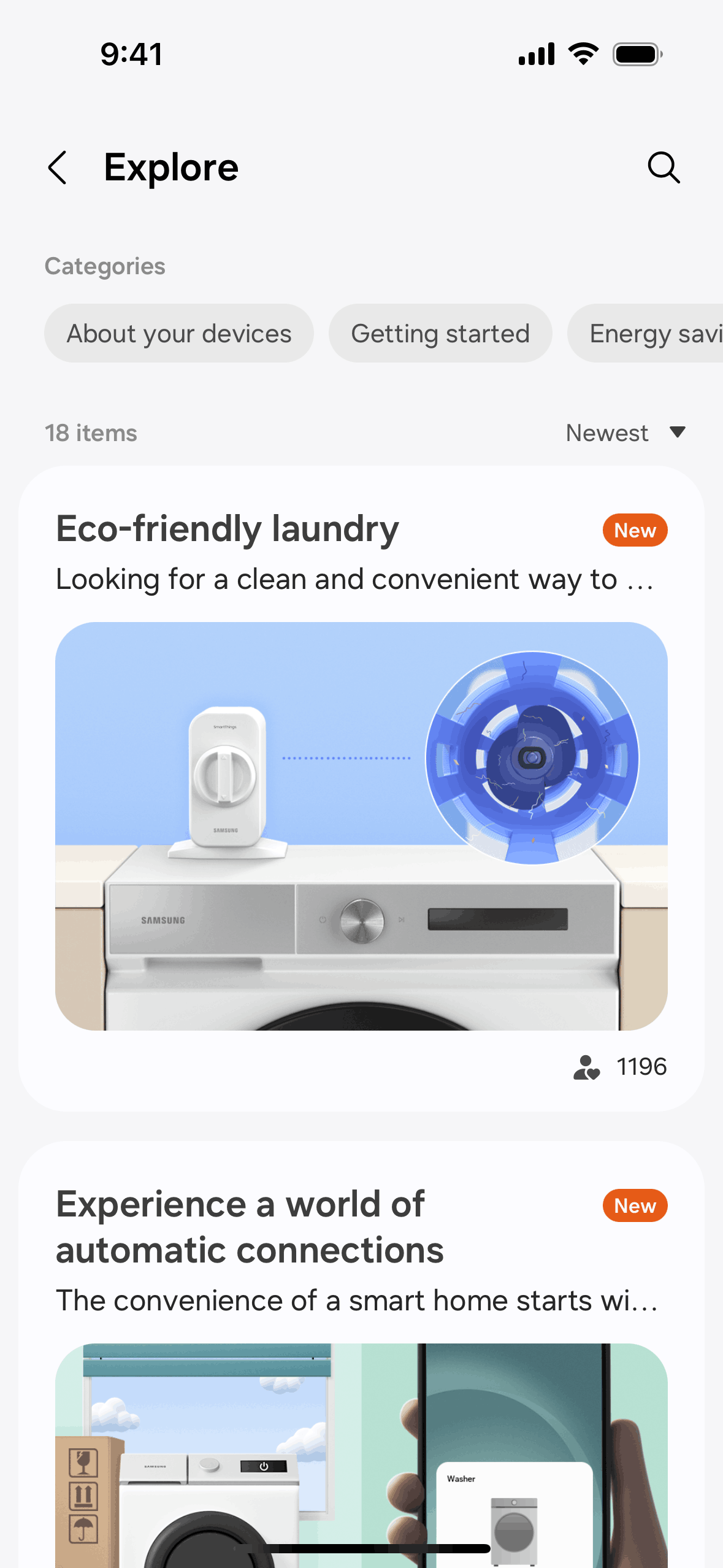 SmartThings iOS Productivity interface screenshot 2