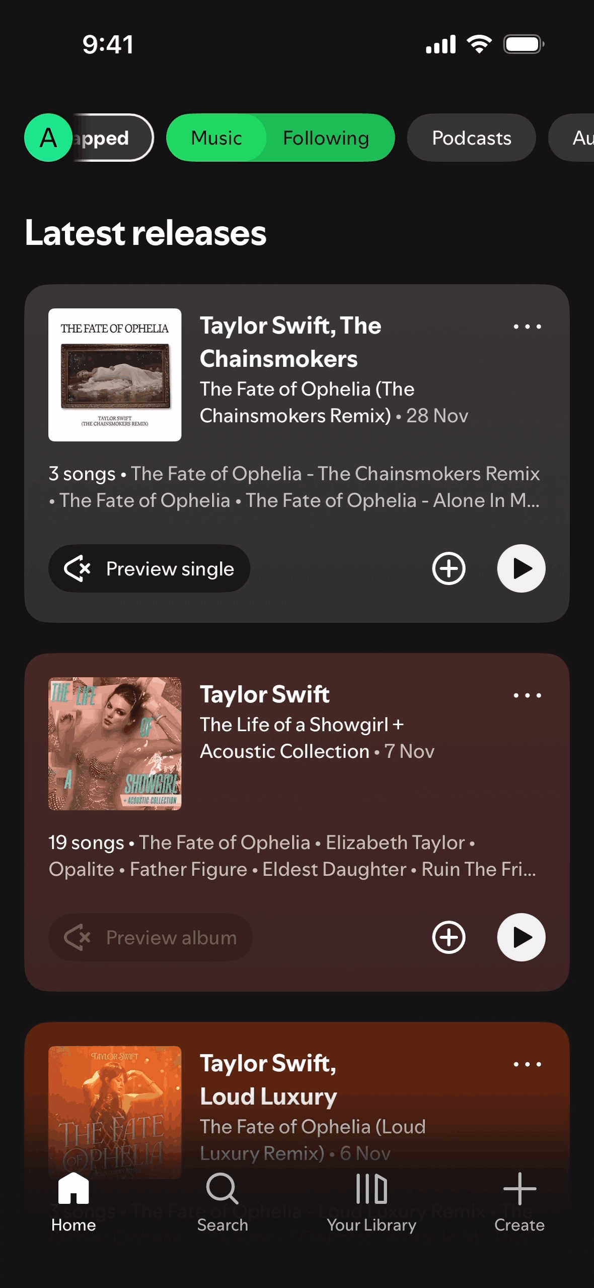 Spotify iOS Music & Audio interface screenshot 3