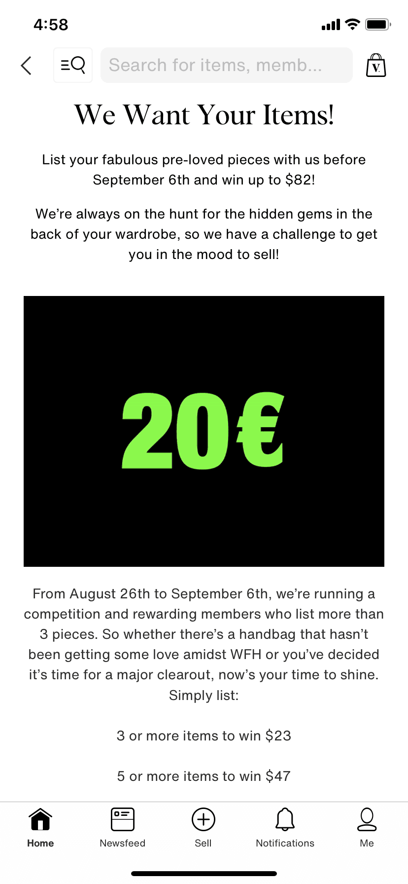 Vestiaire Collective iOS Shopping interface screenshot 8