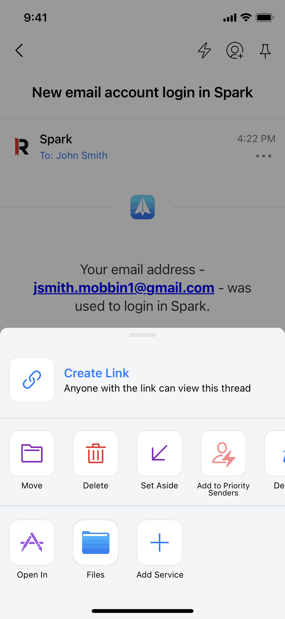 Spark Mail iOS AI interface screenshot 6