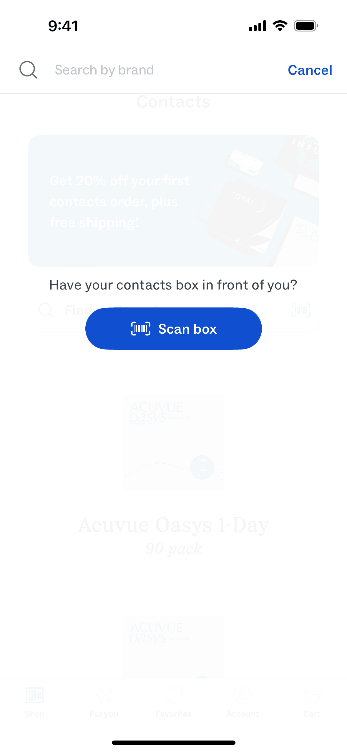 Warby Parker iOS Shopping interface screenshot 6