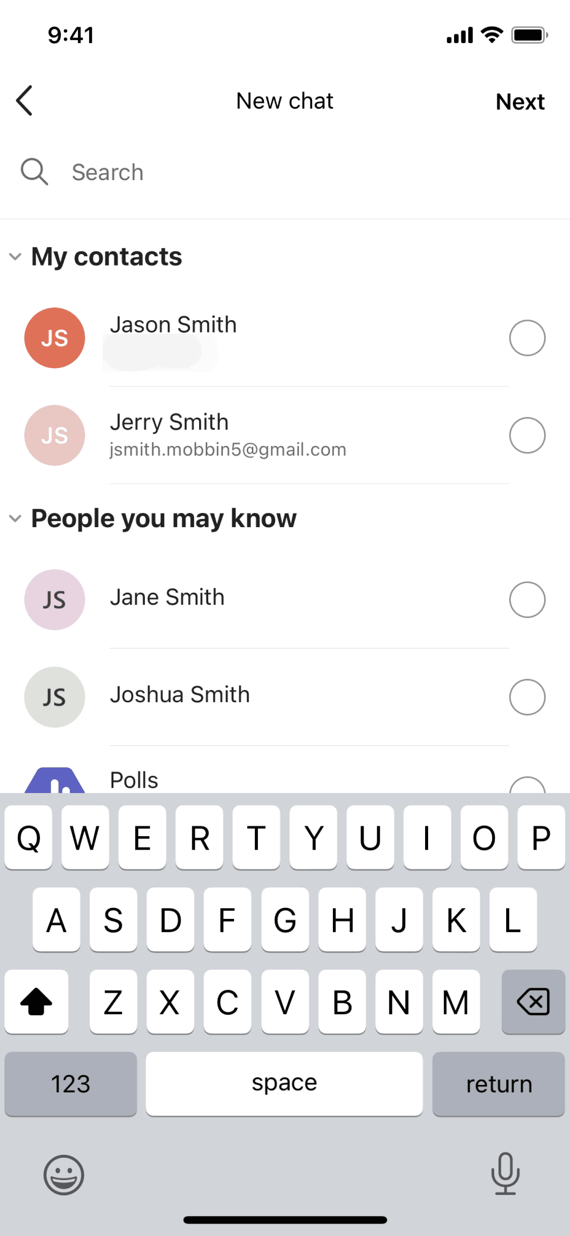 Microsoft Teams iOS Business interface screenshot 13