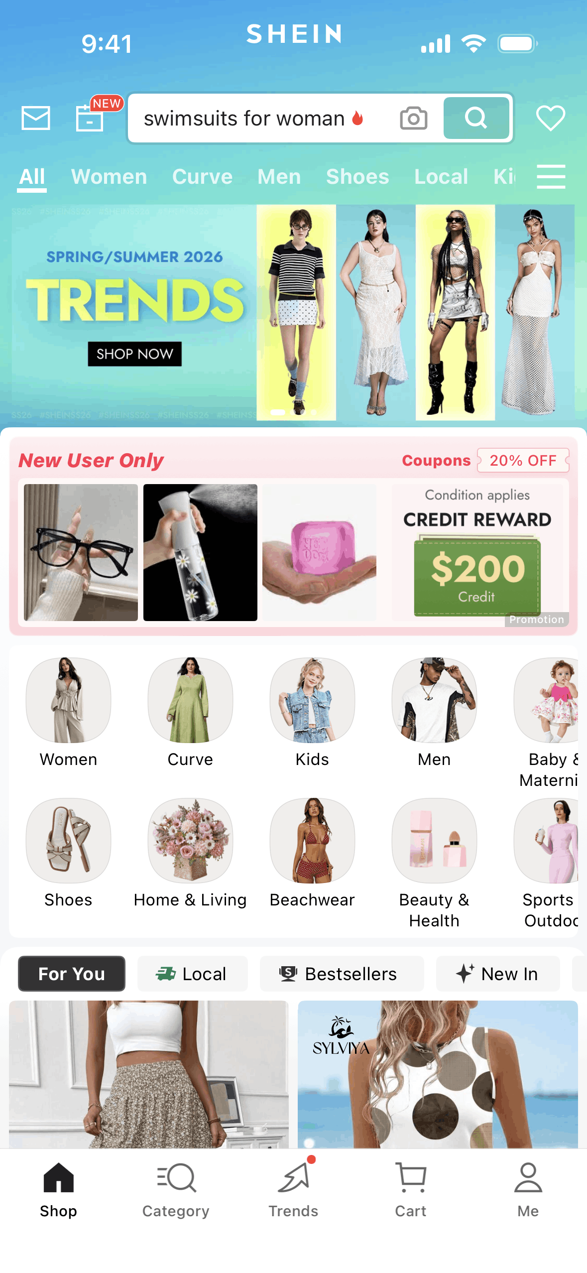 SHEIN iOS Shopping interface screenshot 3
