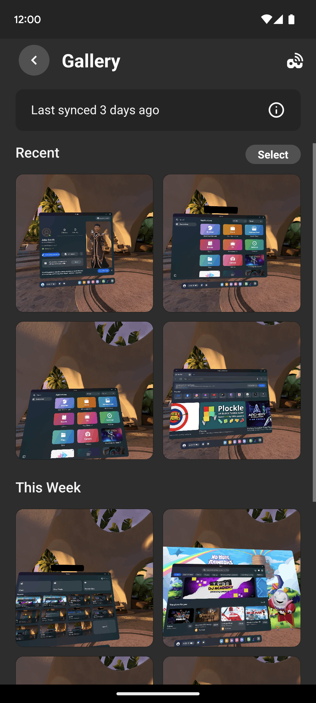 Meta Quest Android Entertainment interface screenshot 24