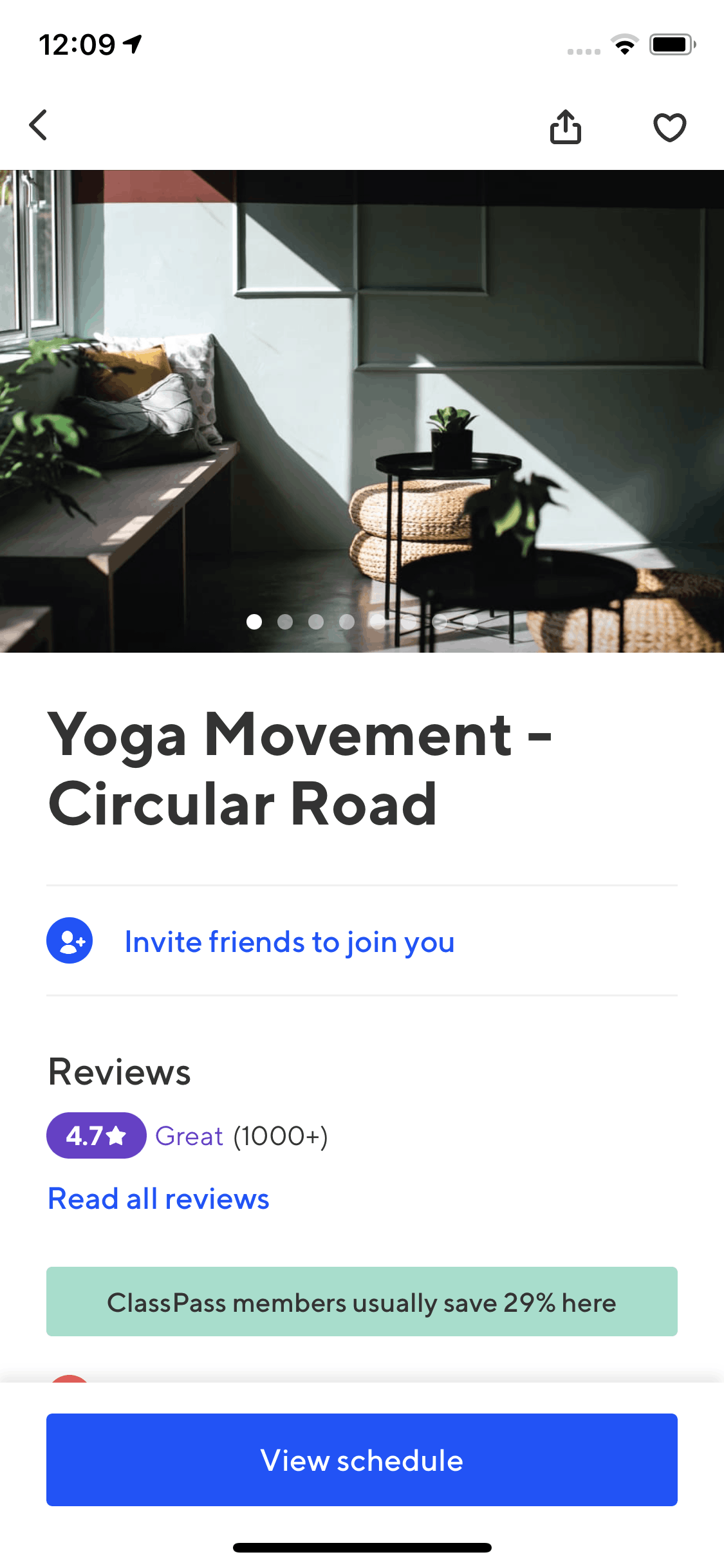 ClassPass iOS Health & Fitness interface screenshot 3