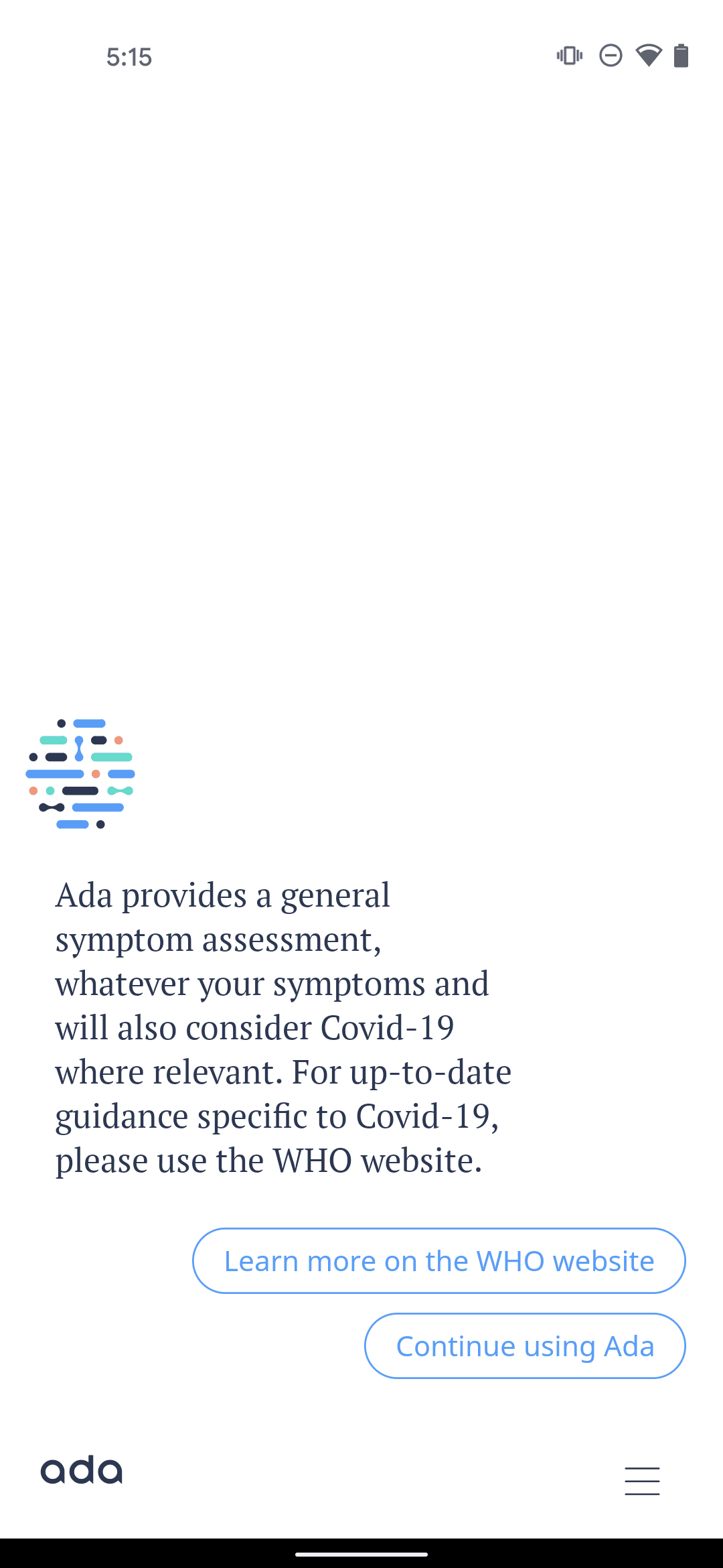Ada Android Medical interface screenshot 16