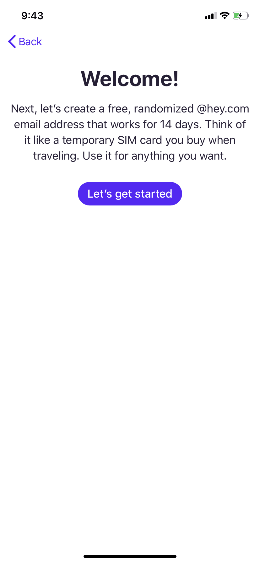HEY iOS Productivity interface screenshot 2