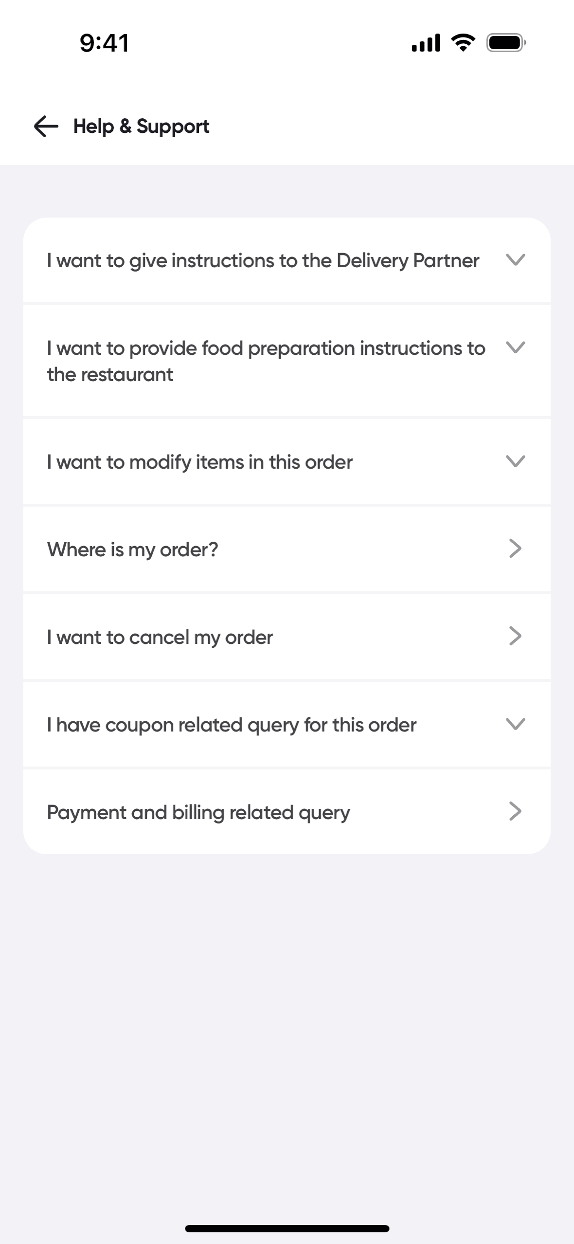 Swiggy iOS Food & Drink interface screenshot 18