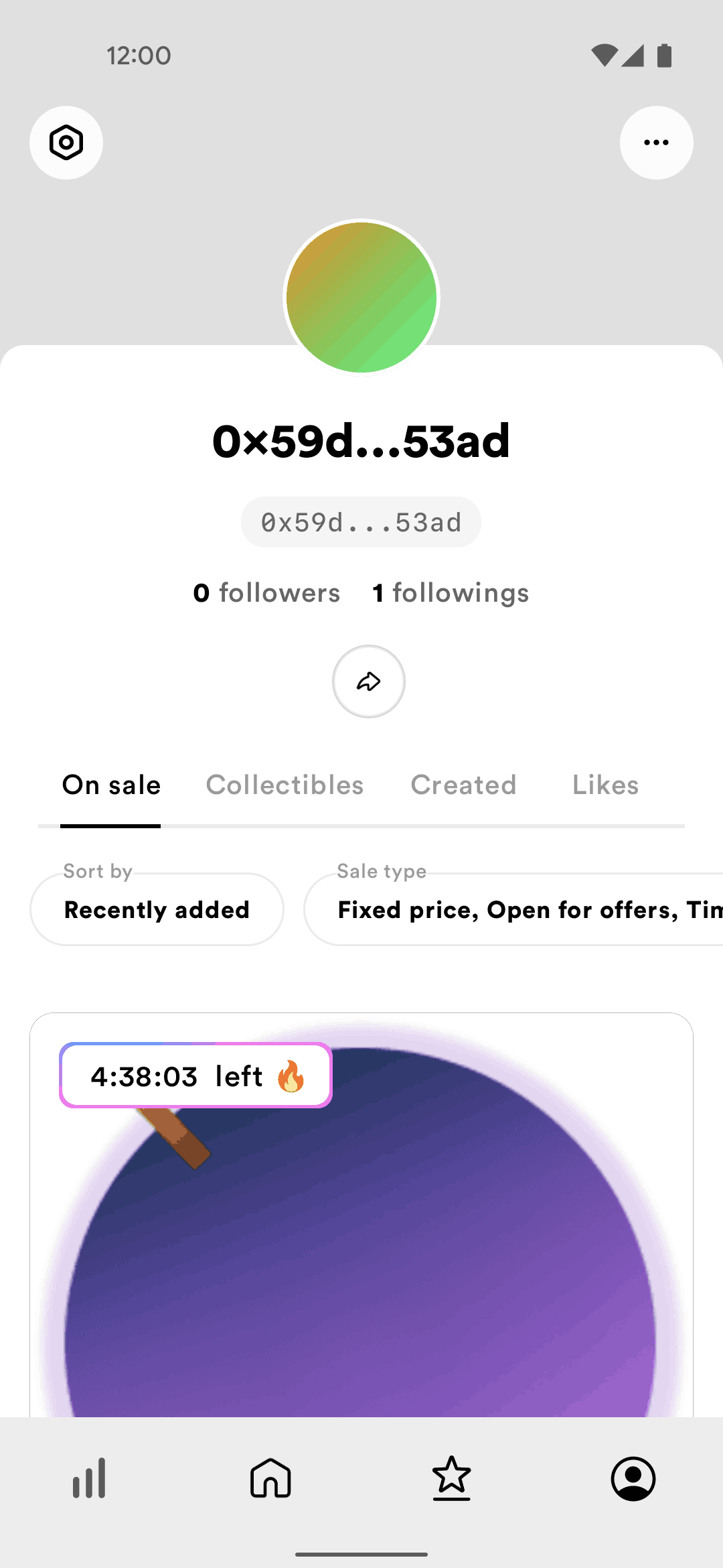 Rarible Android Shopping interface screenshot 4