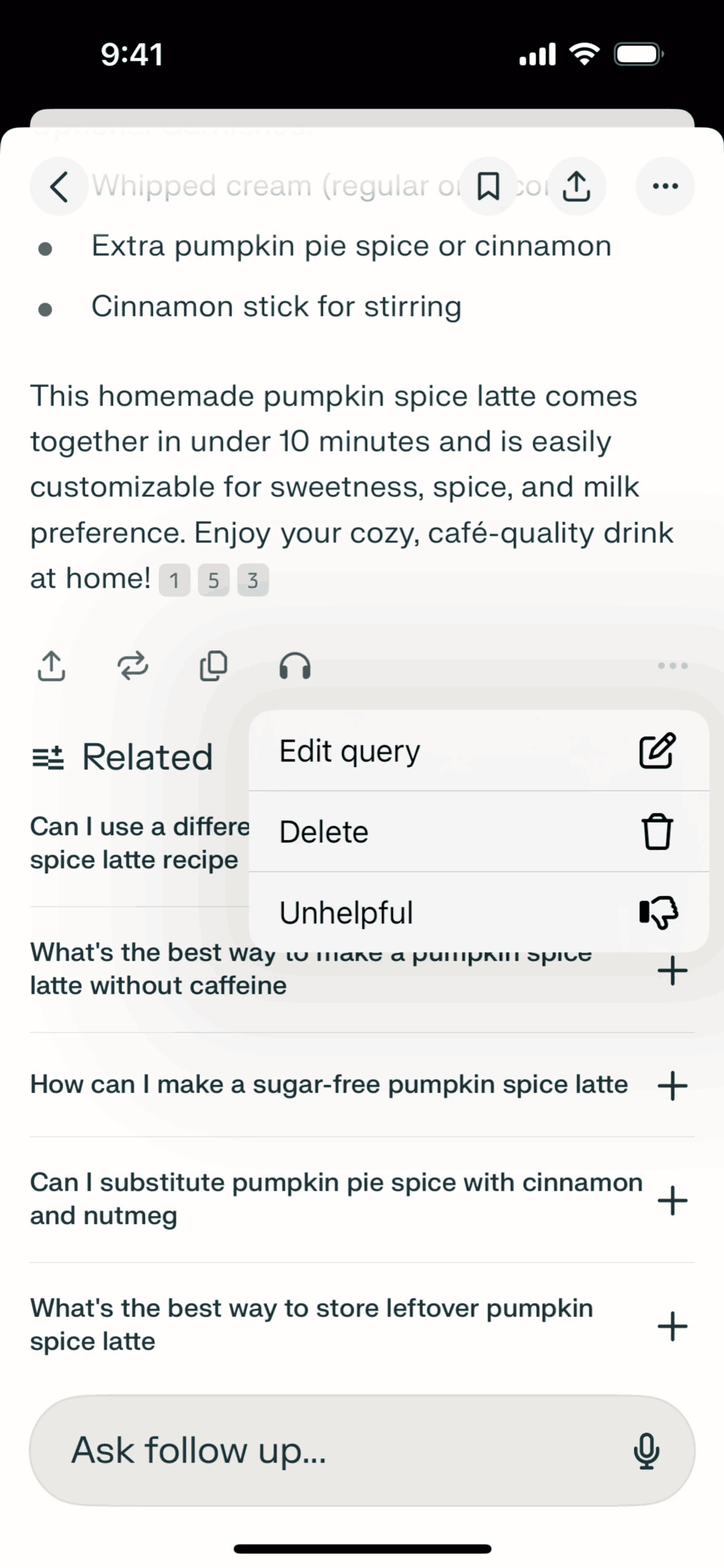 Perplexity iOS AI interface screenshot 24