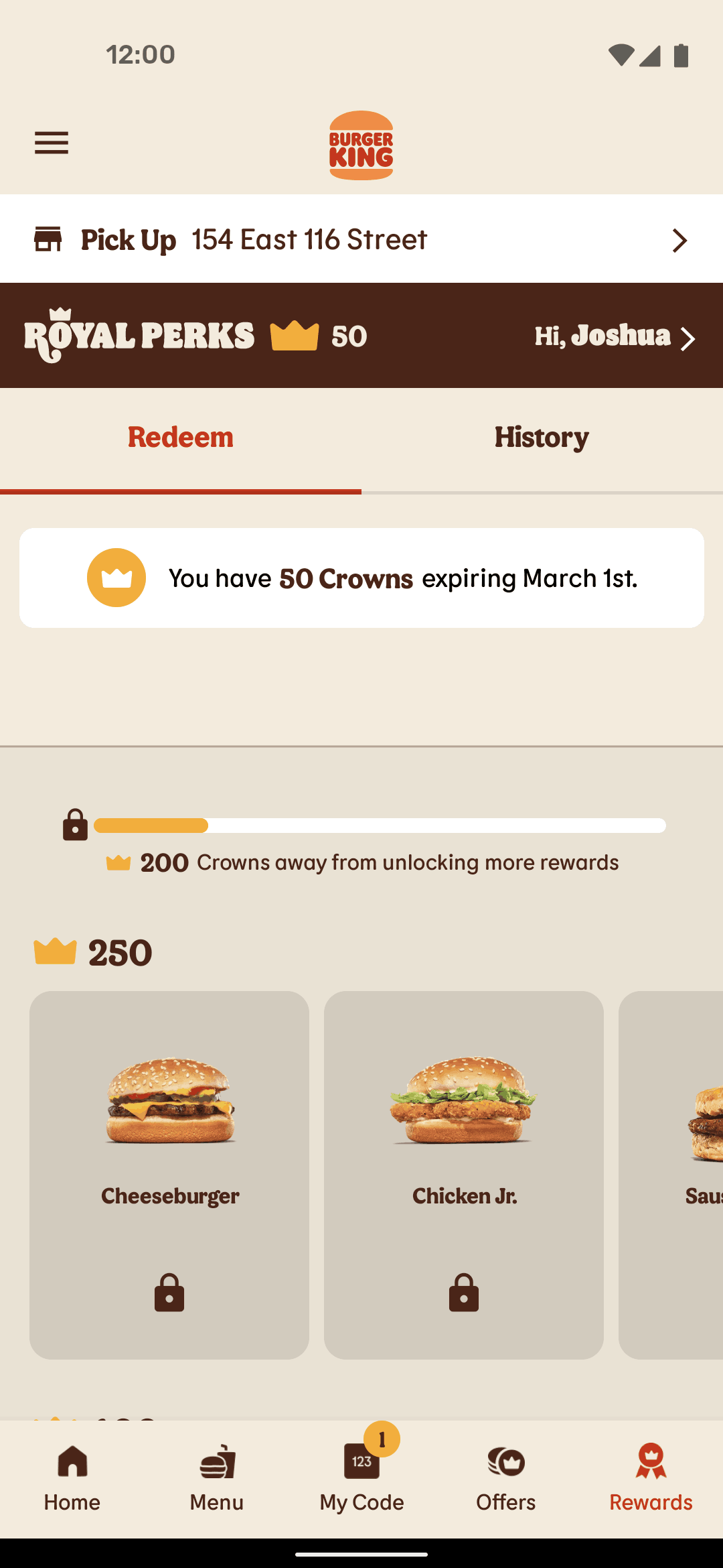 Burger King Android Food & Drink interface screenshot 13