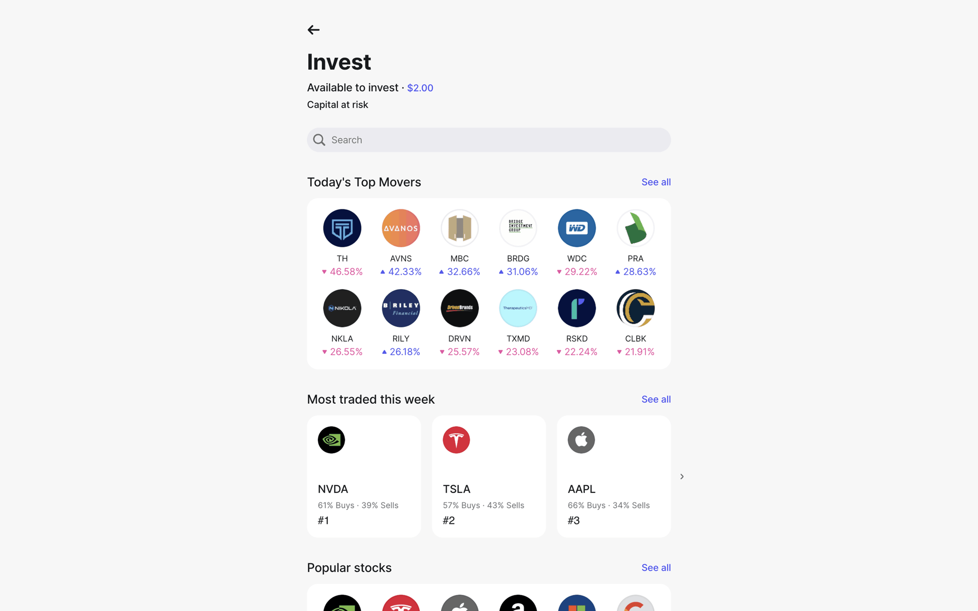 Revolut Web UI design screenshot
