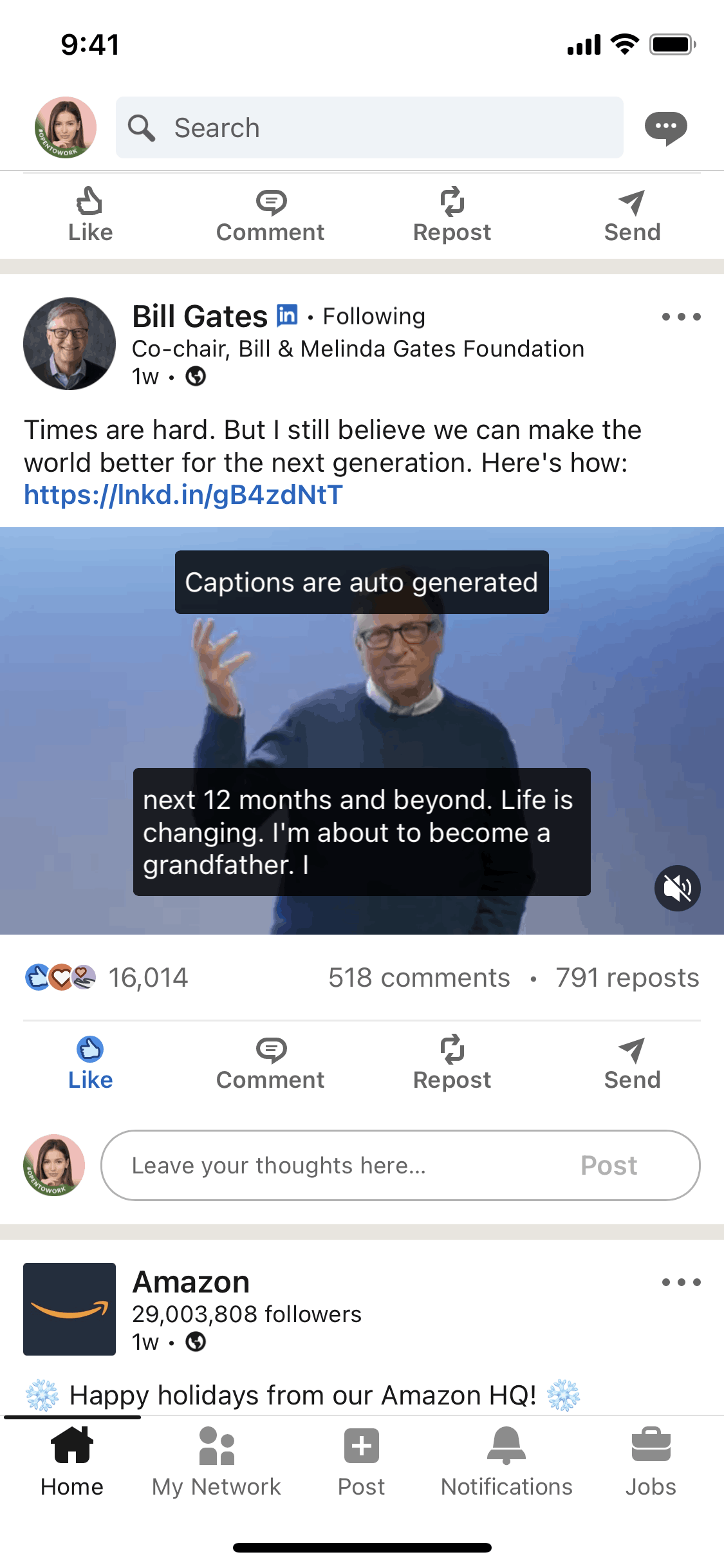LinkedIn iOS Business interface screenshot 8