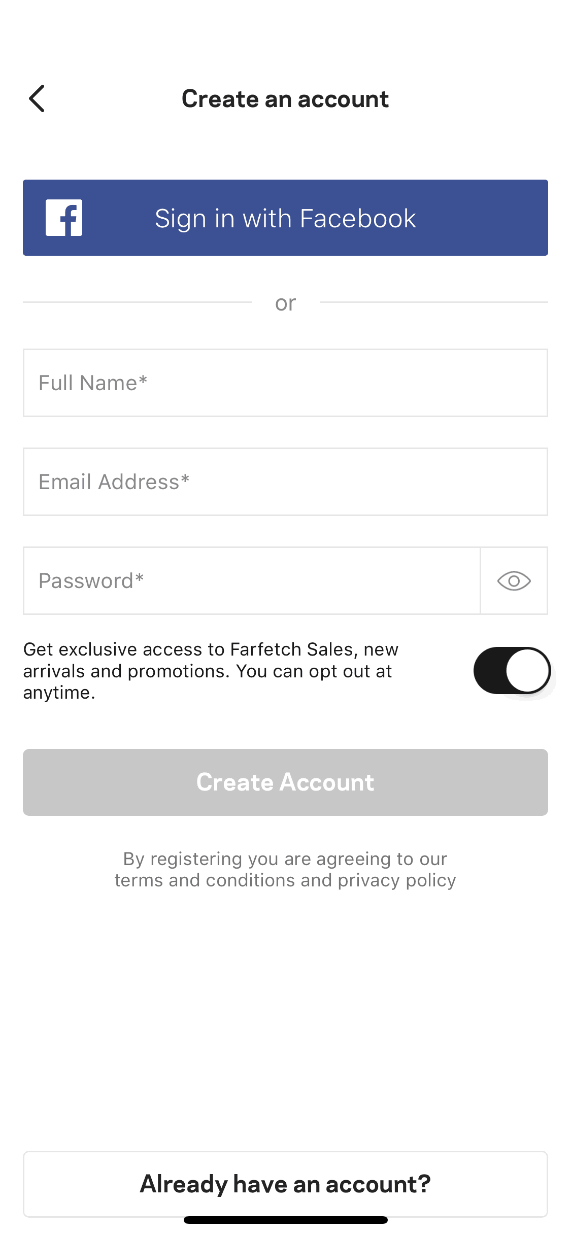 FARFETCH iOS Shopping interface screenshot 5