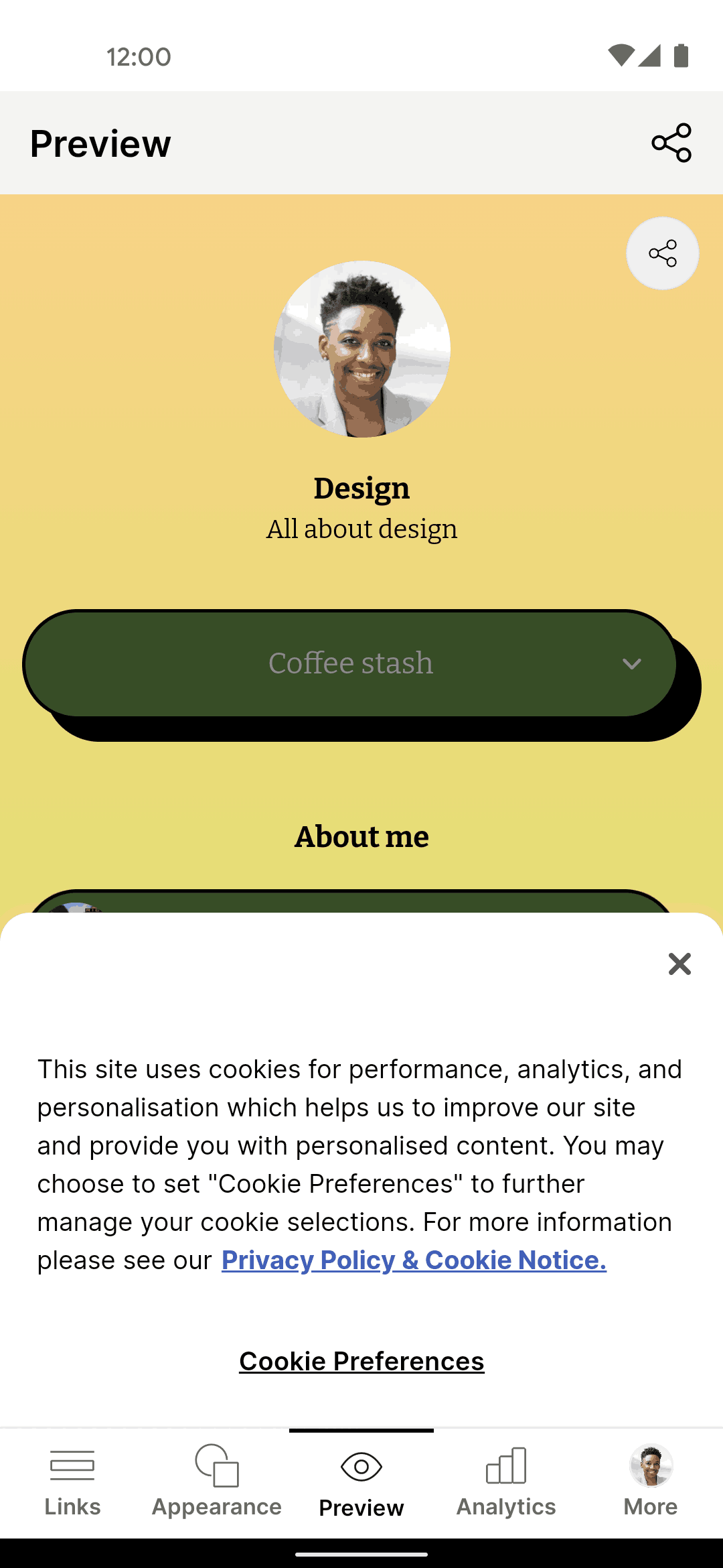 Linktree Android Social Networking interface screenshot 7
