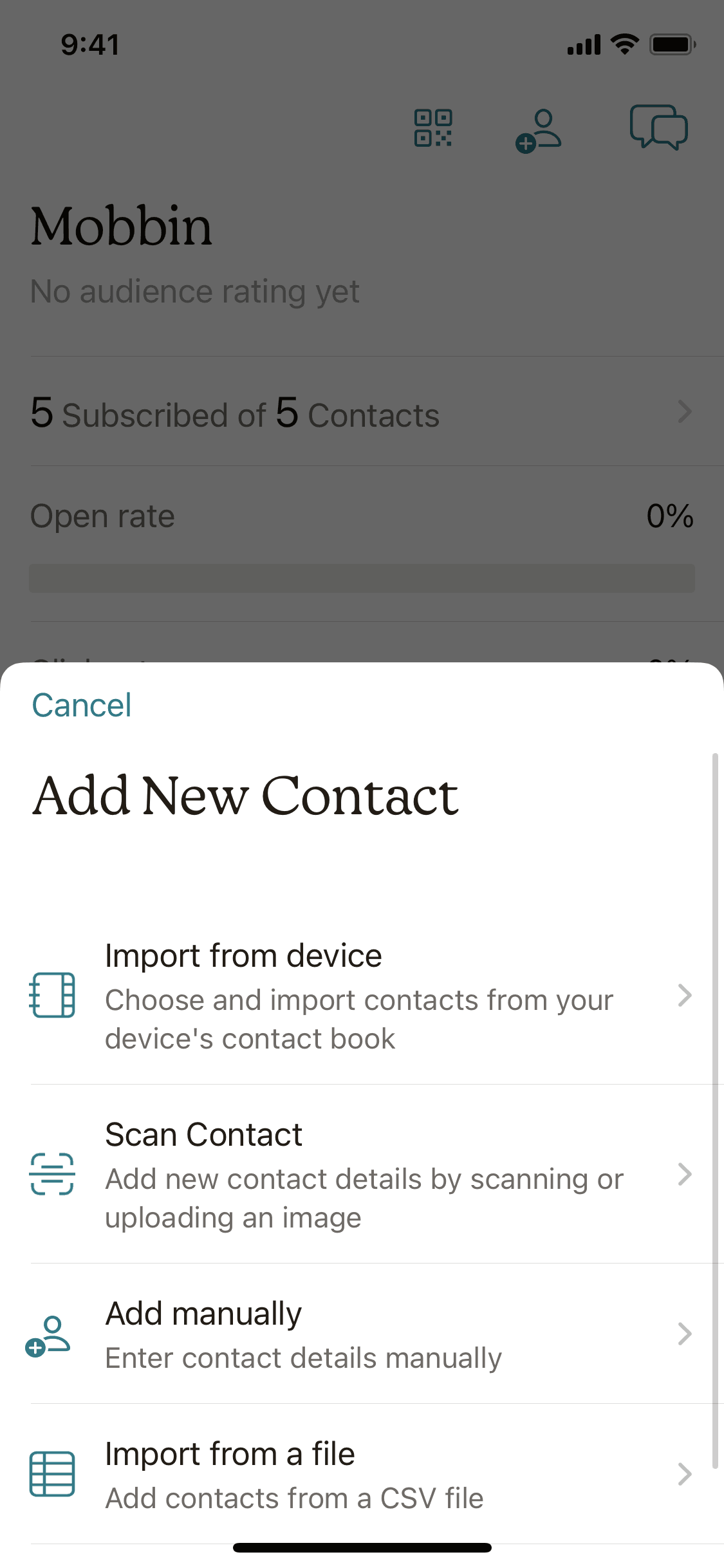 Mailchimp iOS Business interface screenshot 12