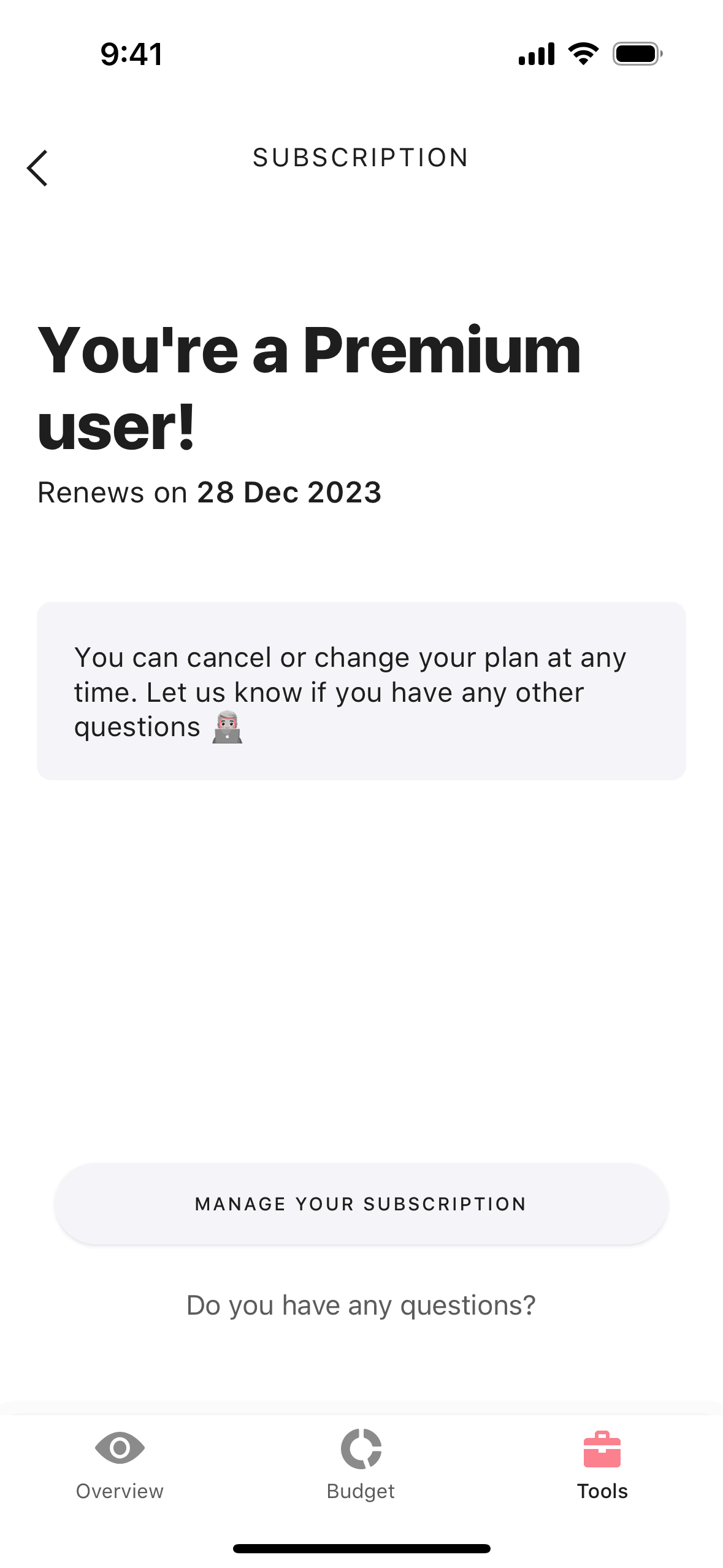 Buddy iOS Finance interface screenshot 22