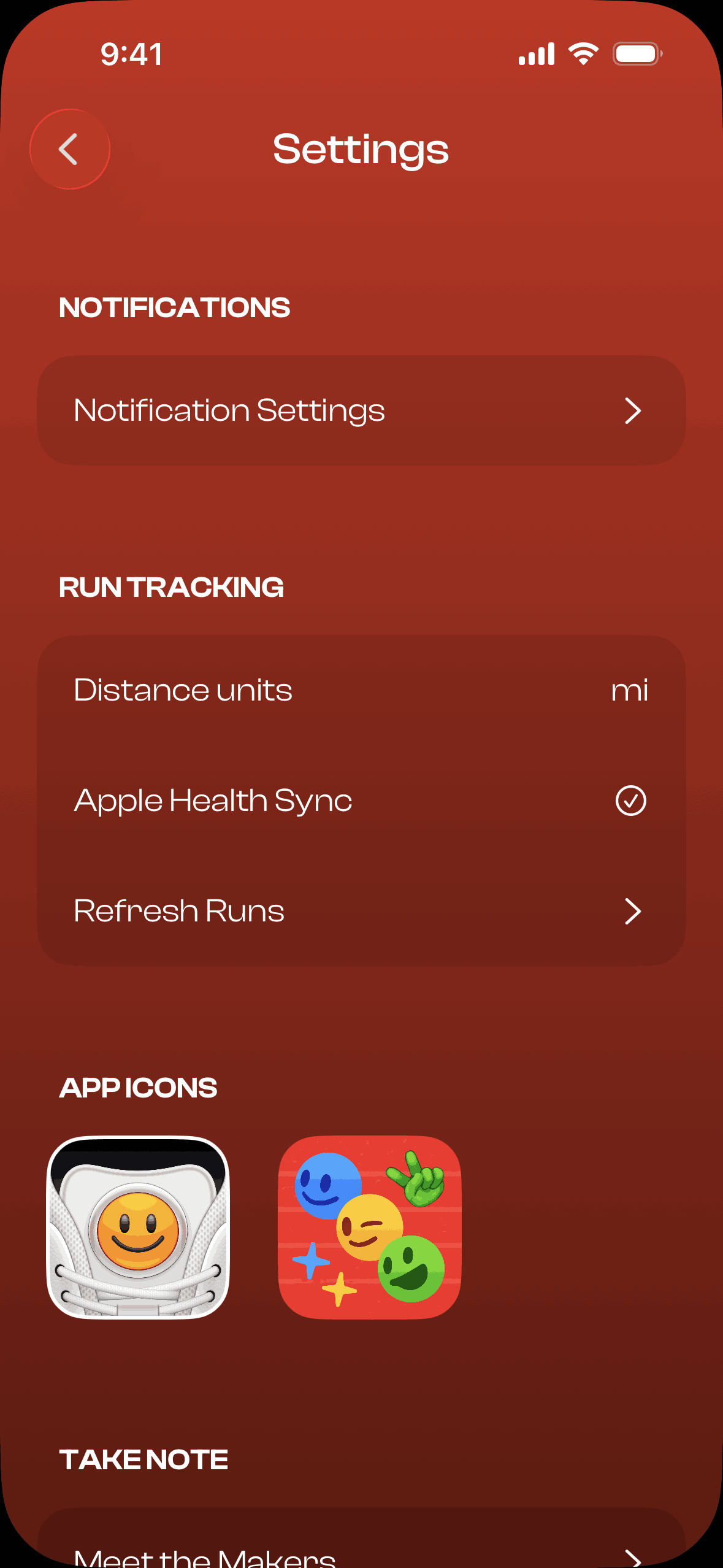 Runbuds iOS Health & Fitness interface screenshot 19