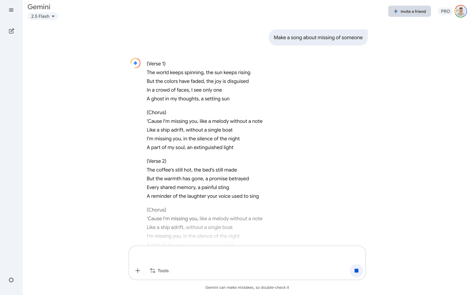 Google Gemini Web AI interface screenshot 1