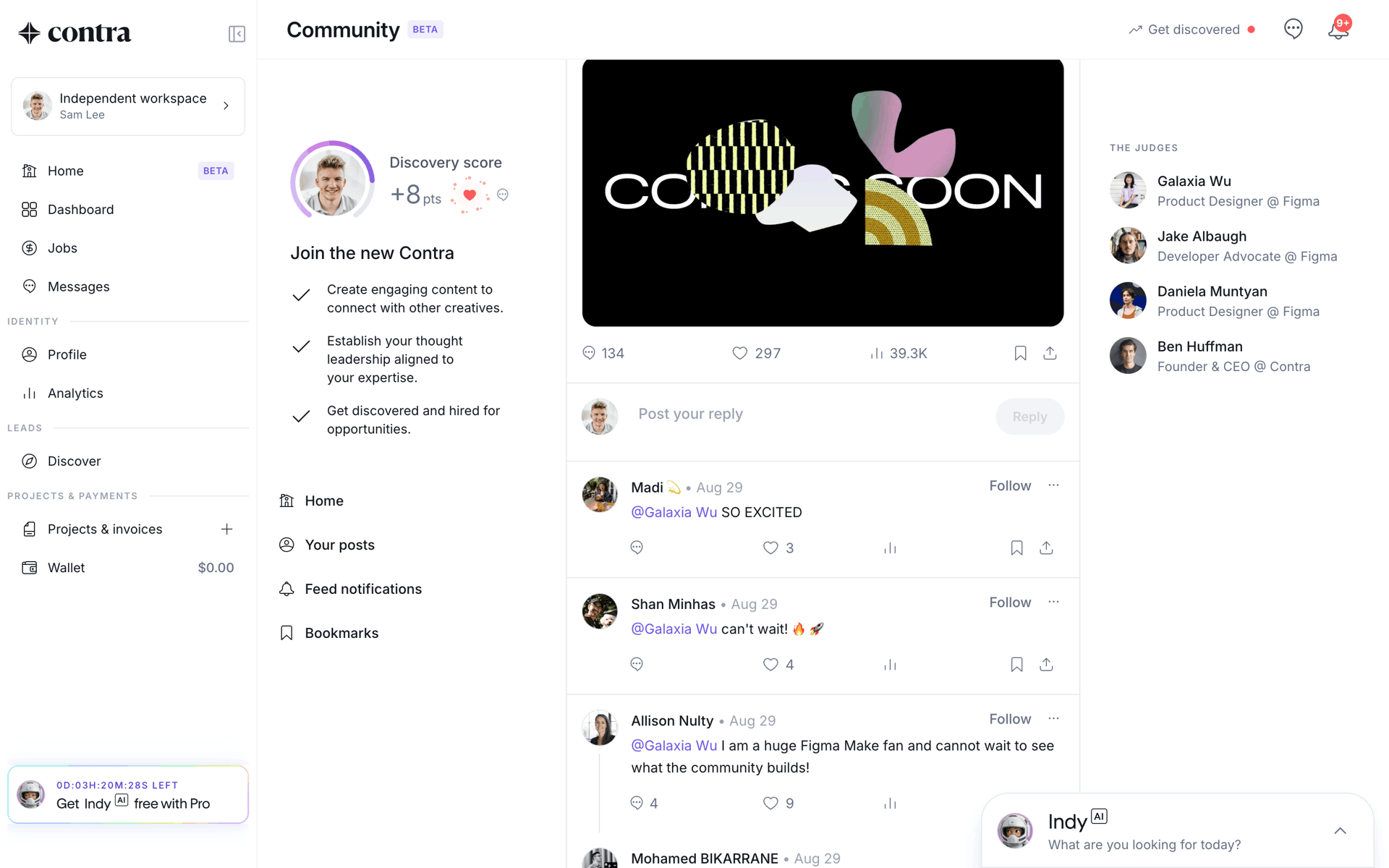 Contra Web AI interface screenshot 1
