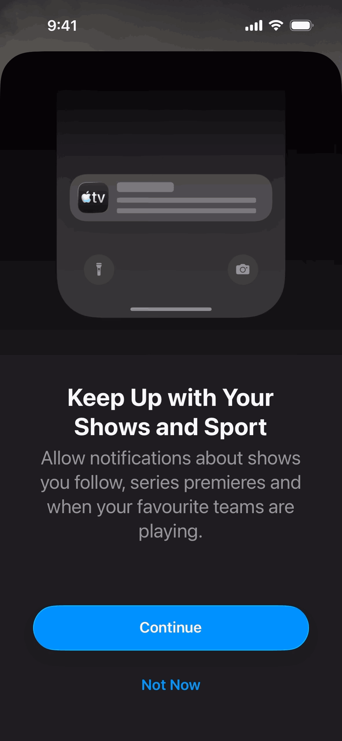 Apple TV iOS Entertainment interface screenshot 3