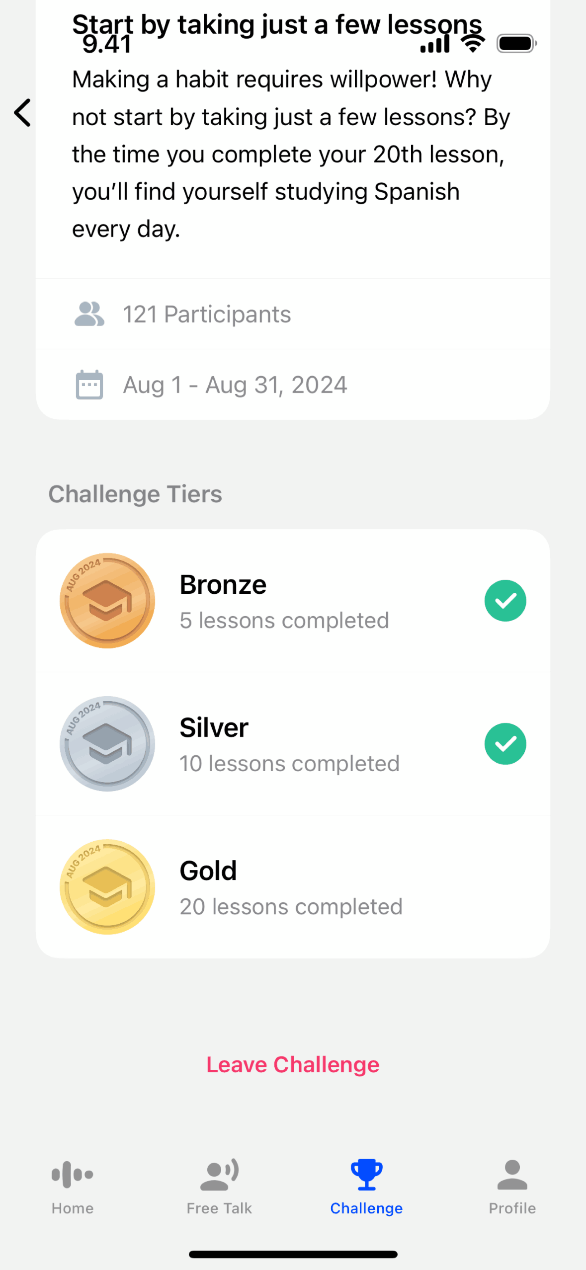 Speak iOS Education interface screenshot 3