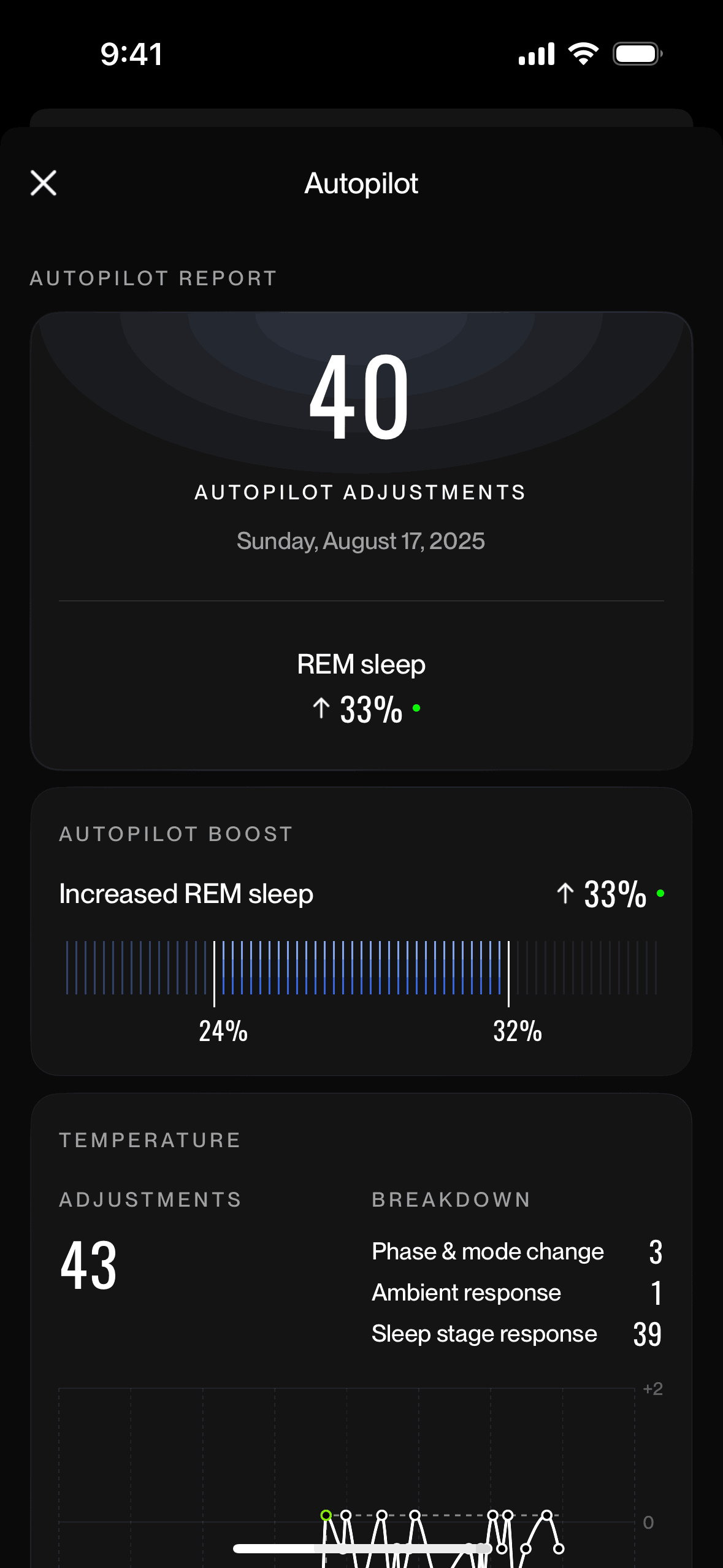 Eight Sleep iOS Health & Fitness interface screenshot 10