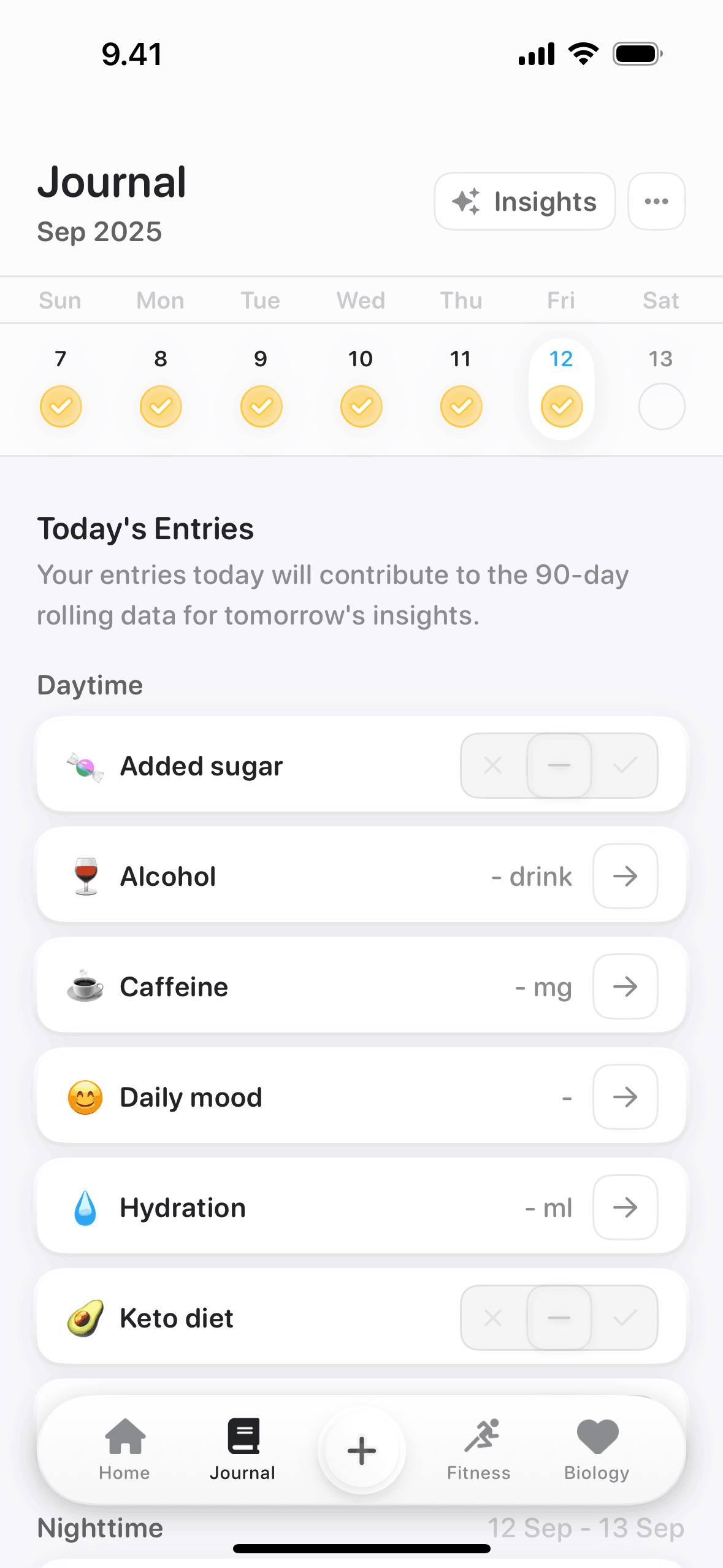 Bevel iOS Health & Fitness interface screenshot 12