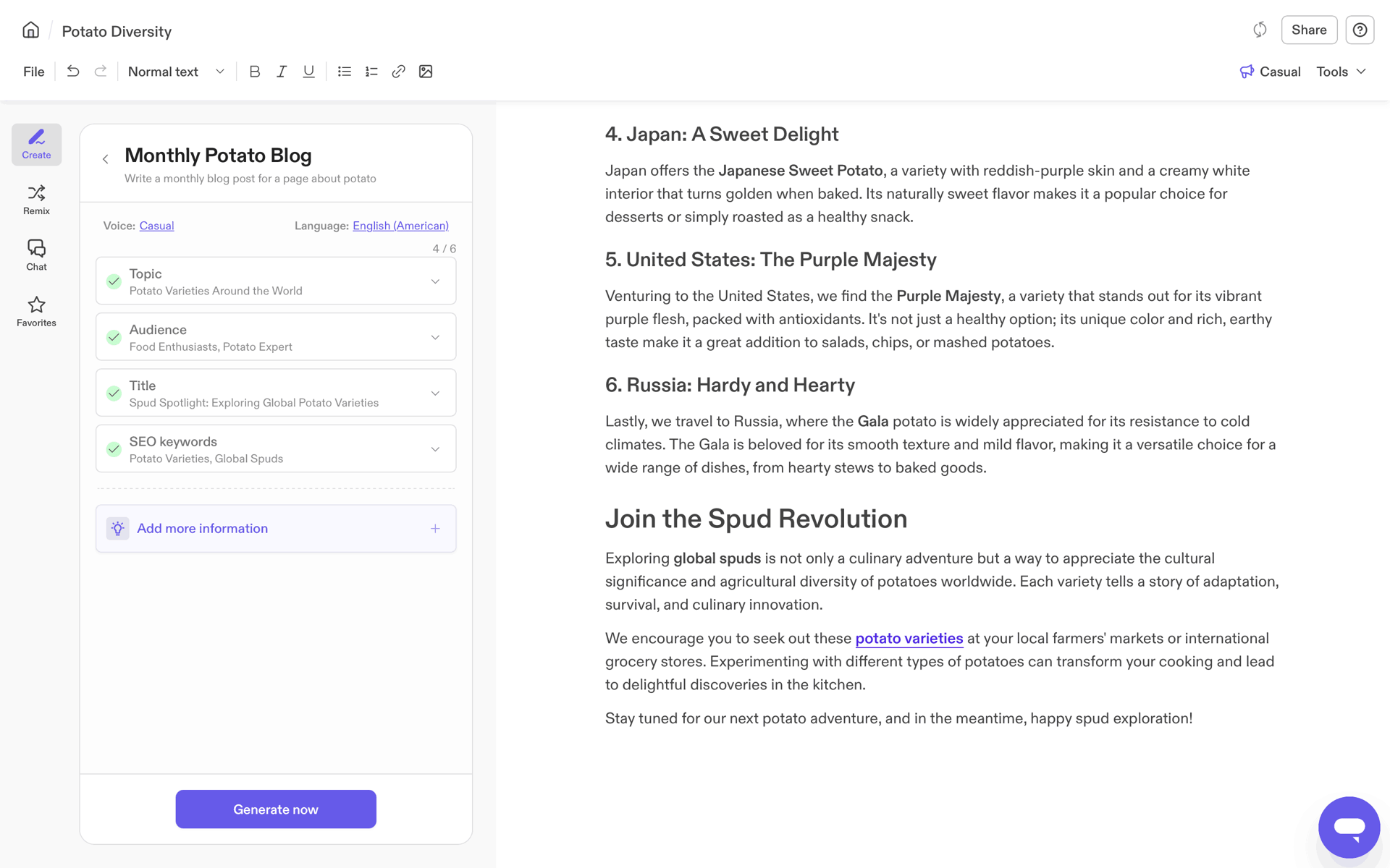 Jasper Web AI interface screenshot 14