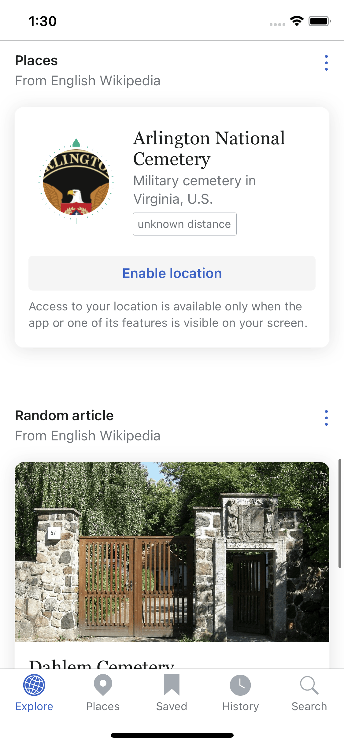 Wikipedia iOS Reference interface screenshot 18