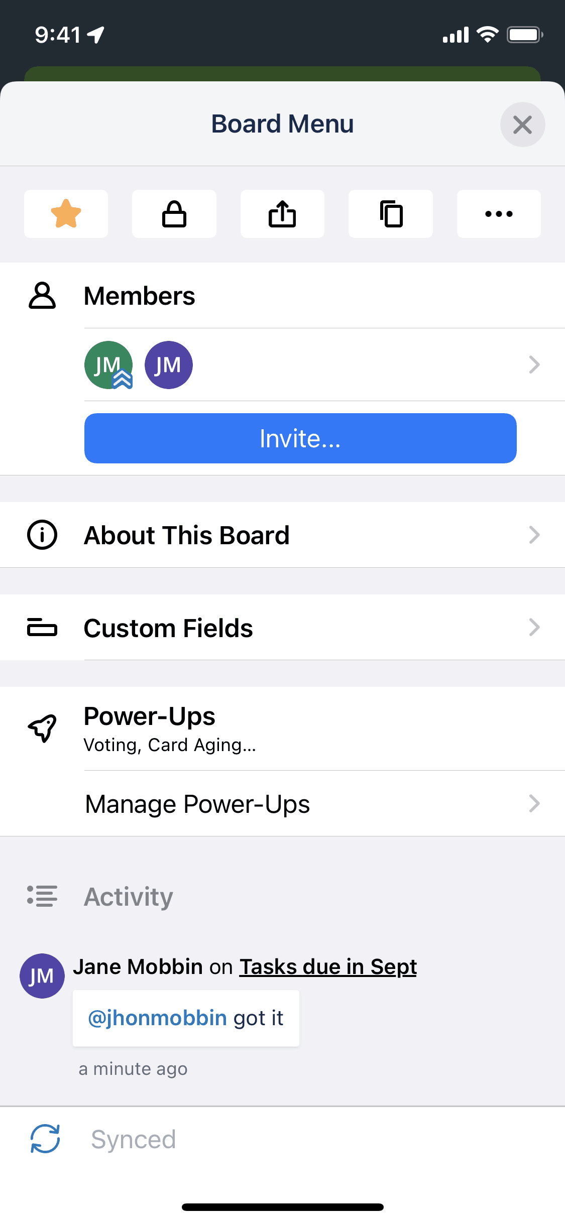 Trello iOS Business interface screenshot 23