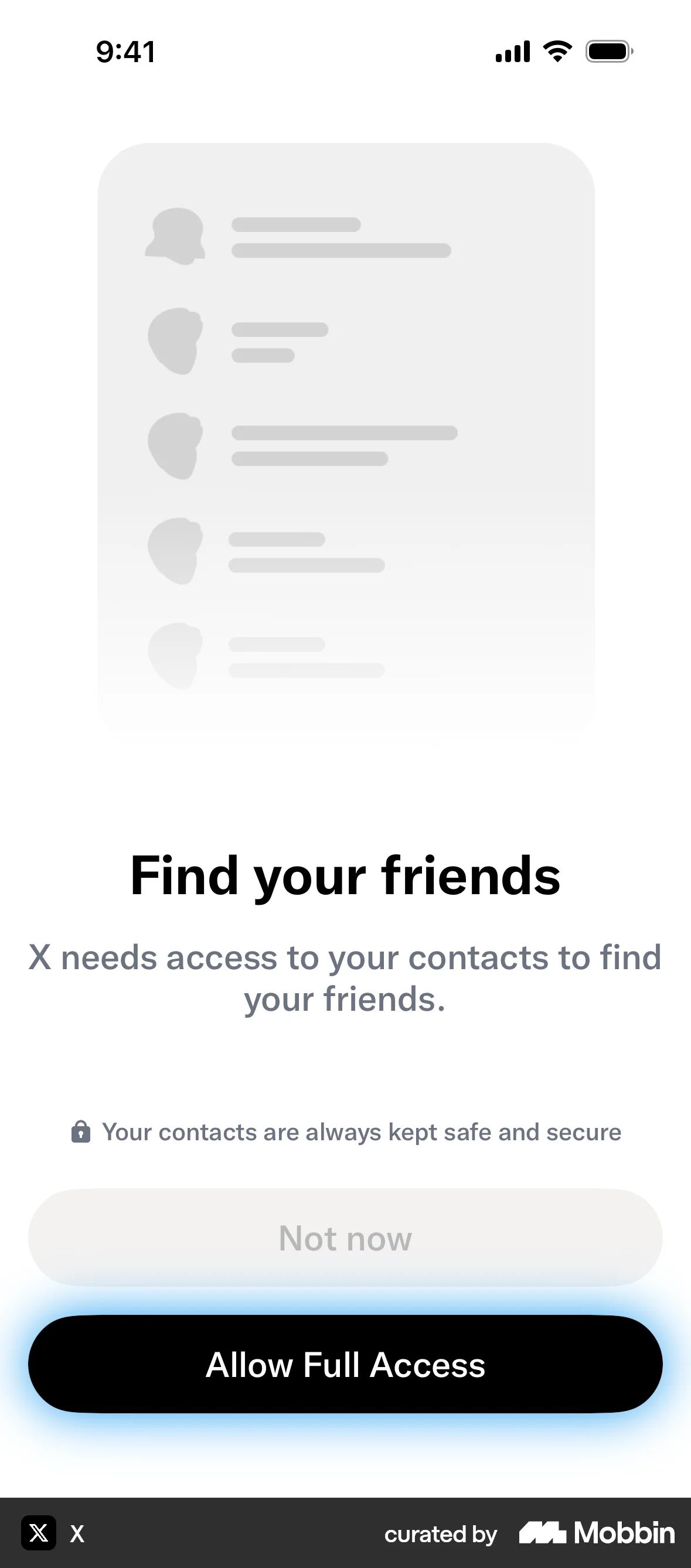 Onboarding on X (ios) screen 13