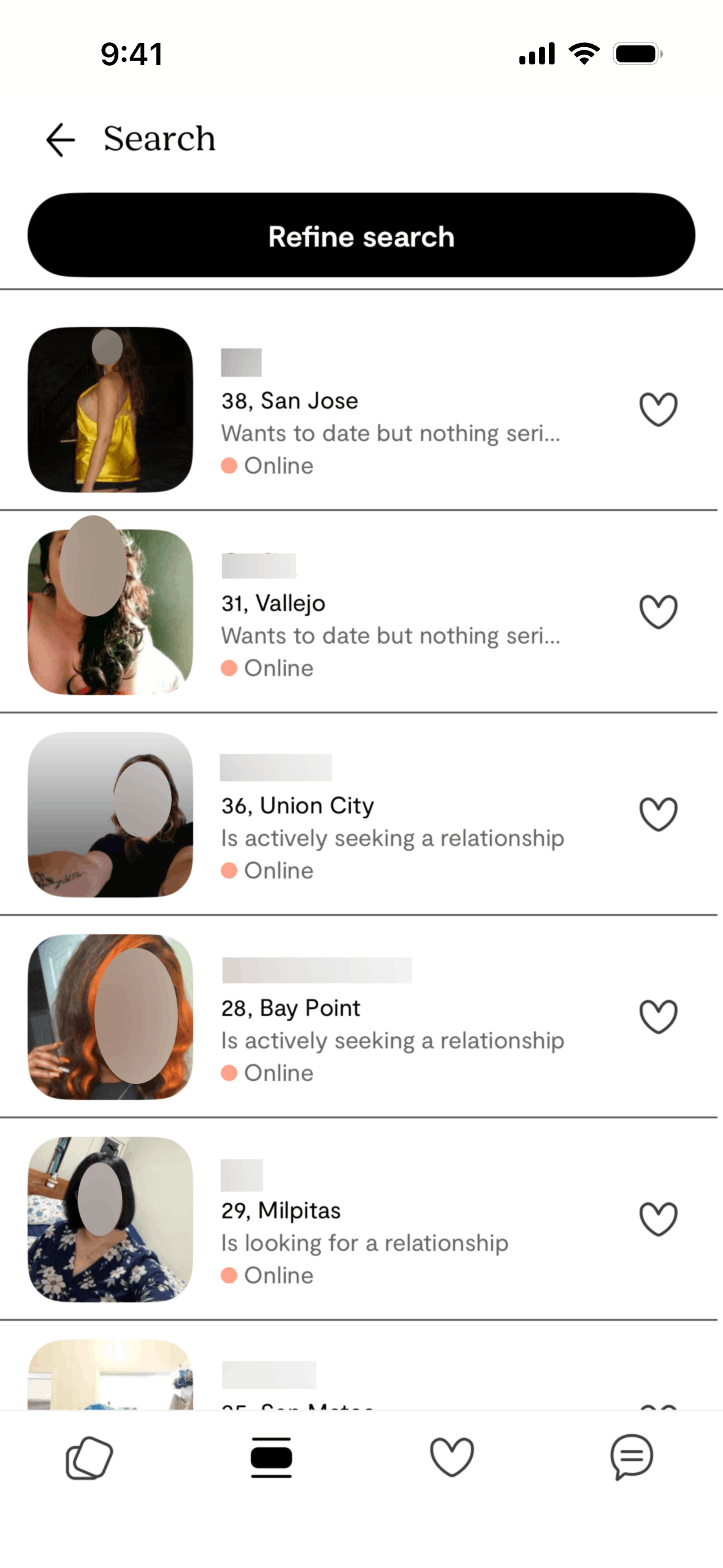Plenty of Fish iOS dating interface screenshot 3
