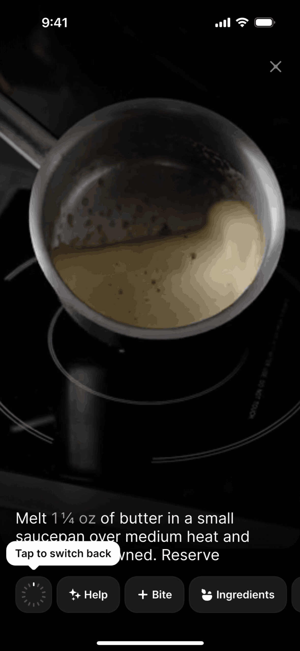 CREME iOS AI interface screenshot 1