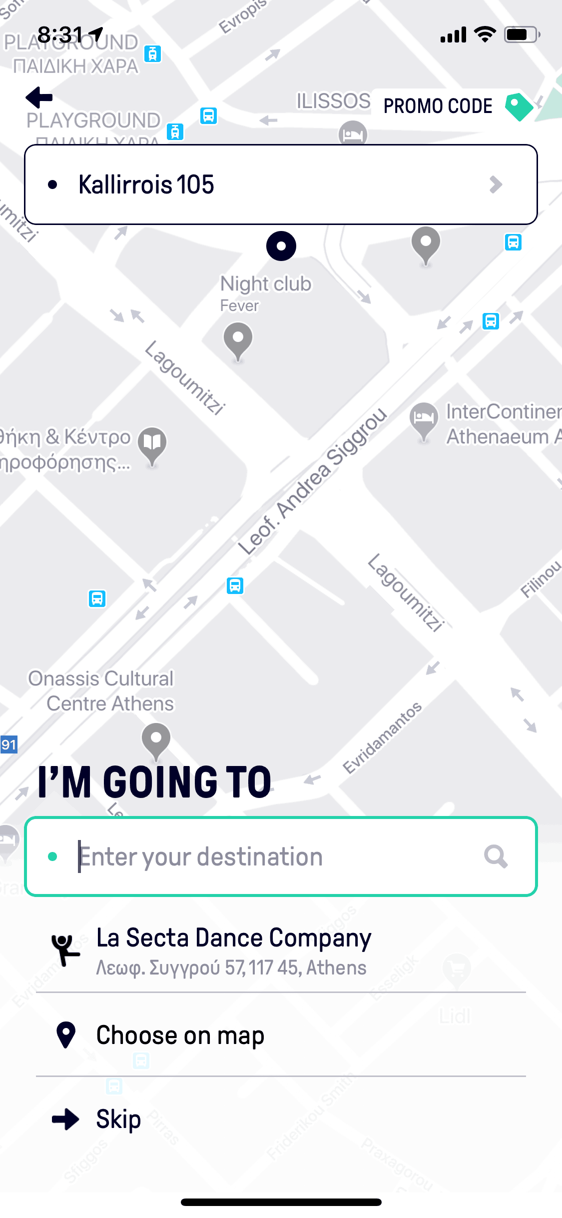 Beat Passenger iOS Maps & Navigation interface screenshot 2