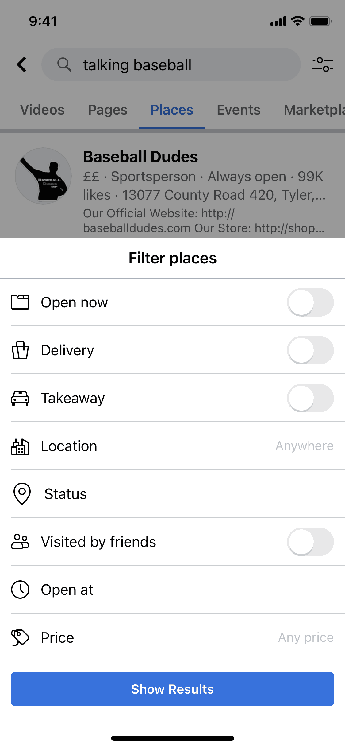 Facebook iOS Social Networking interface screenshot 10