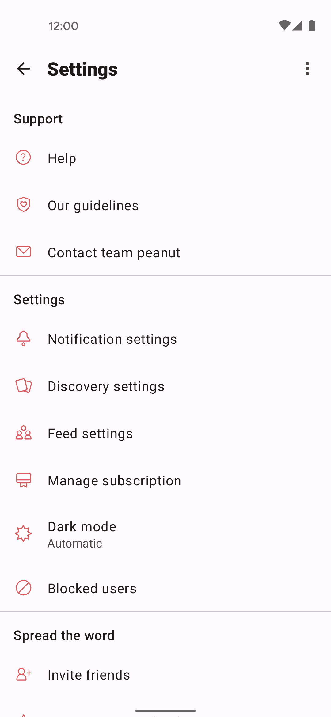 Peanut Android Social Networking interface screenshot 19