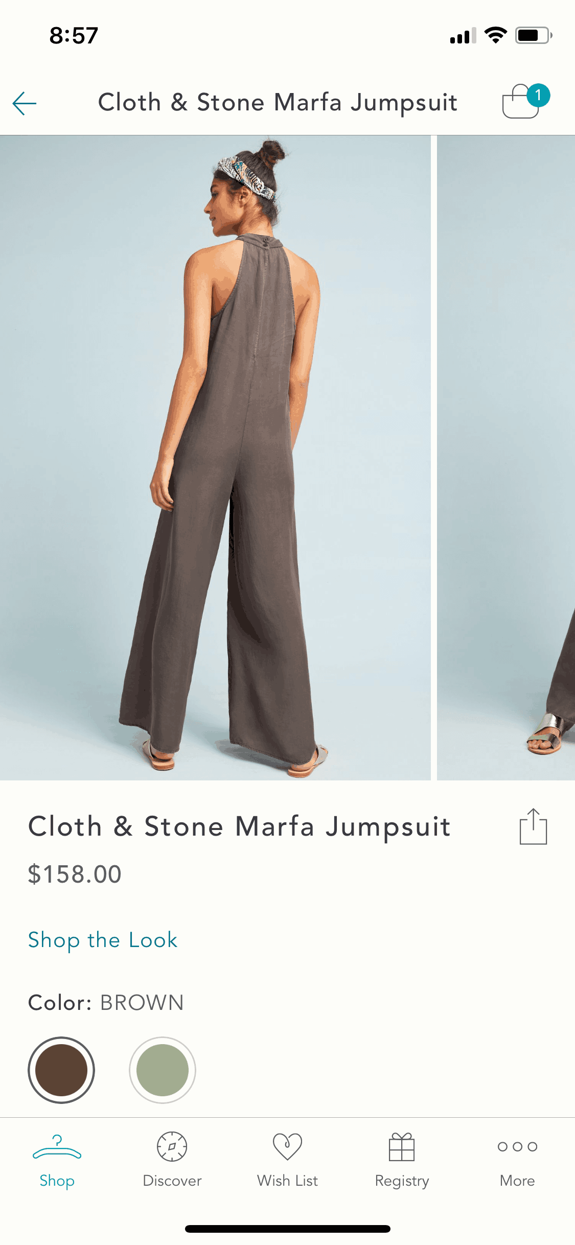 Anthropologie iOS Shopping interface screenshot 3