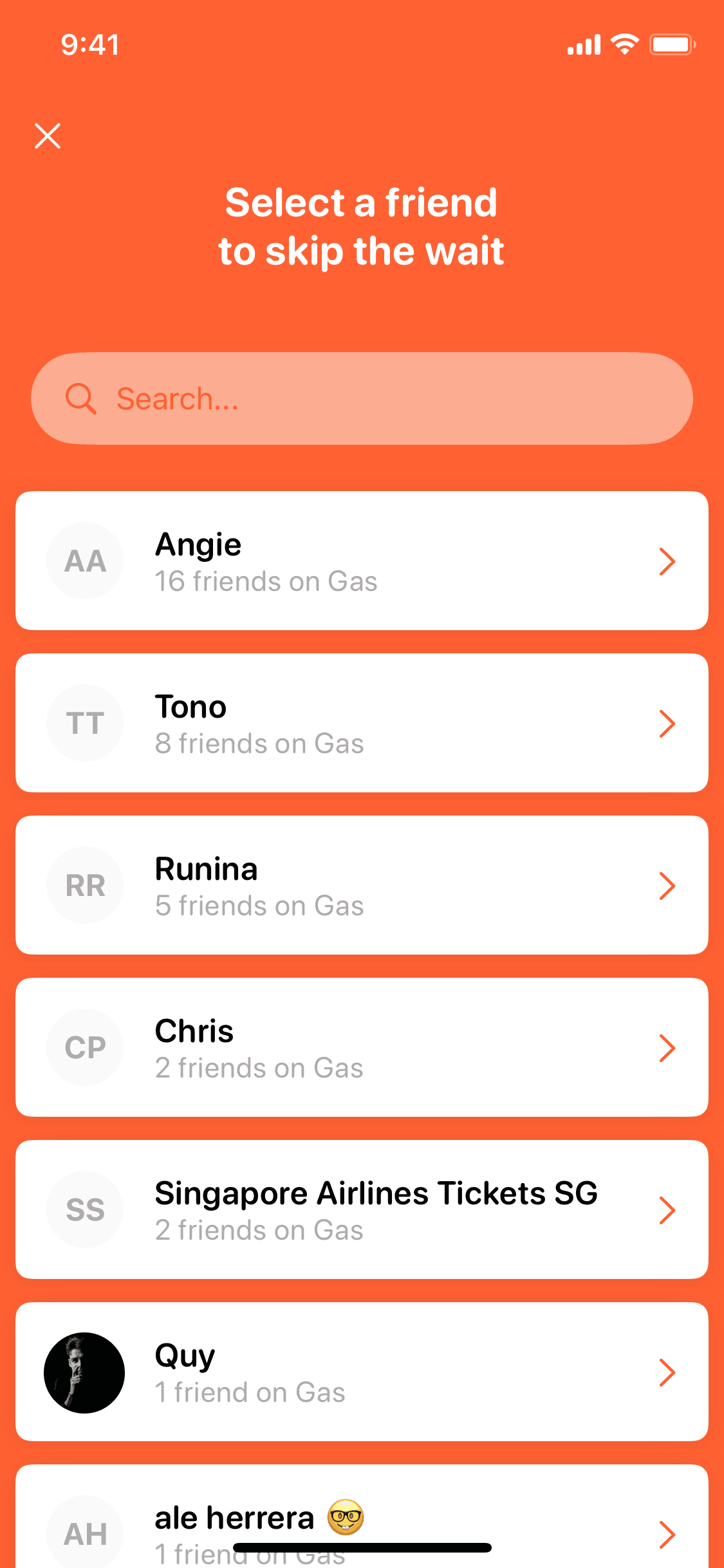 Gas iOS Social Networking interface screenshot 6