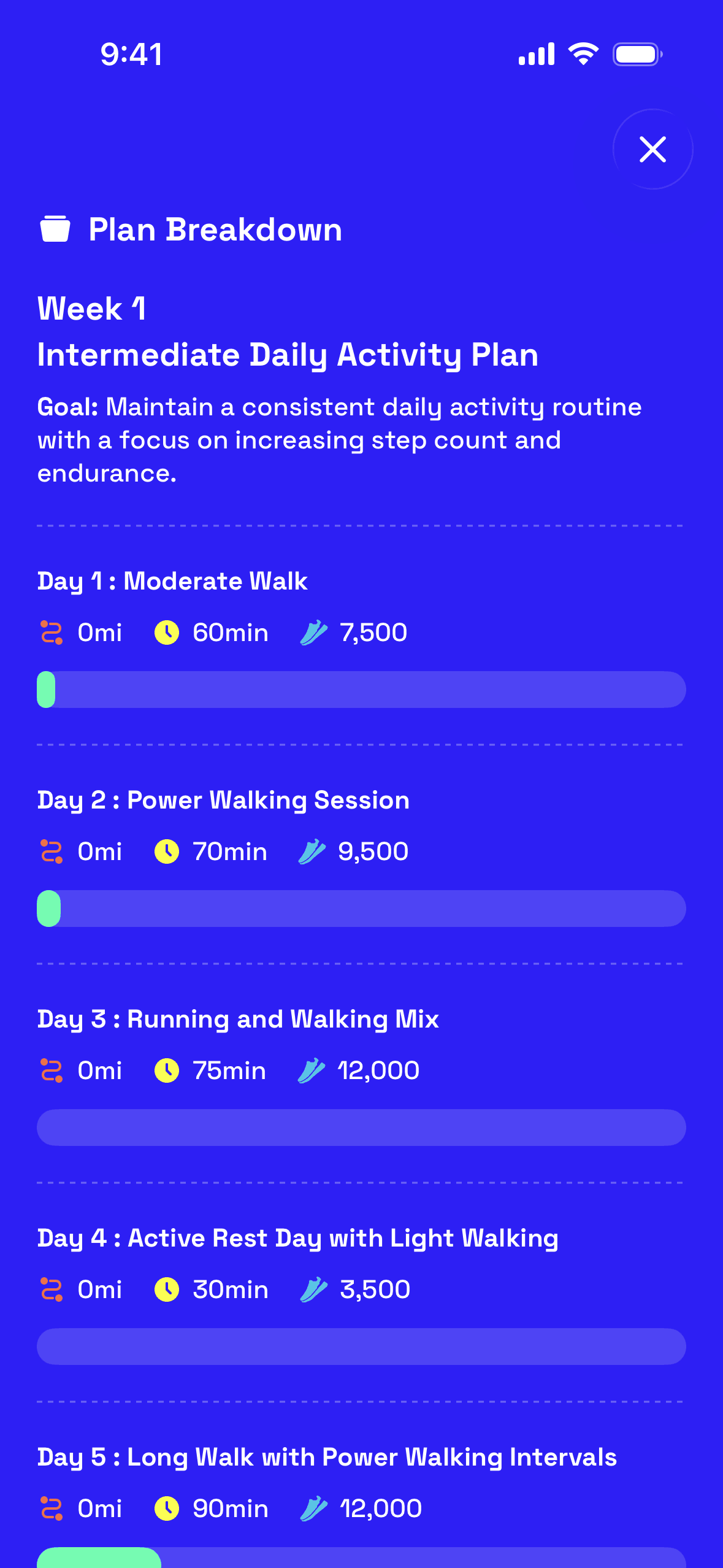 GO Club iOS Health & Fitness interface screenshot 19