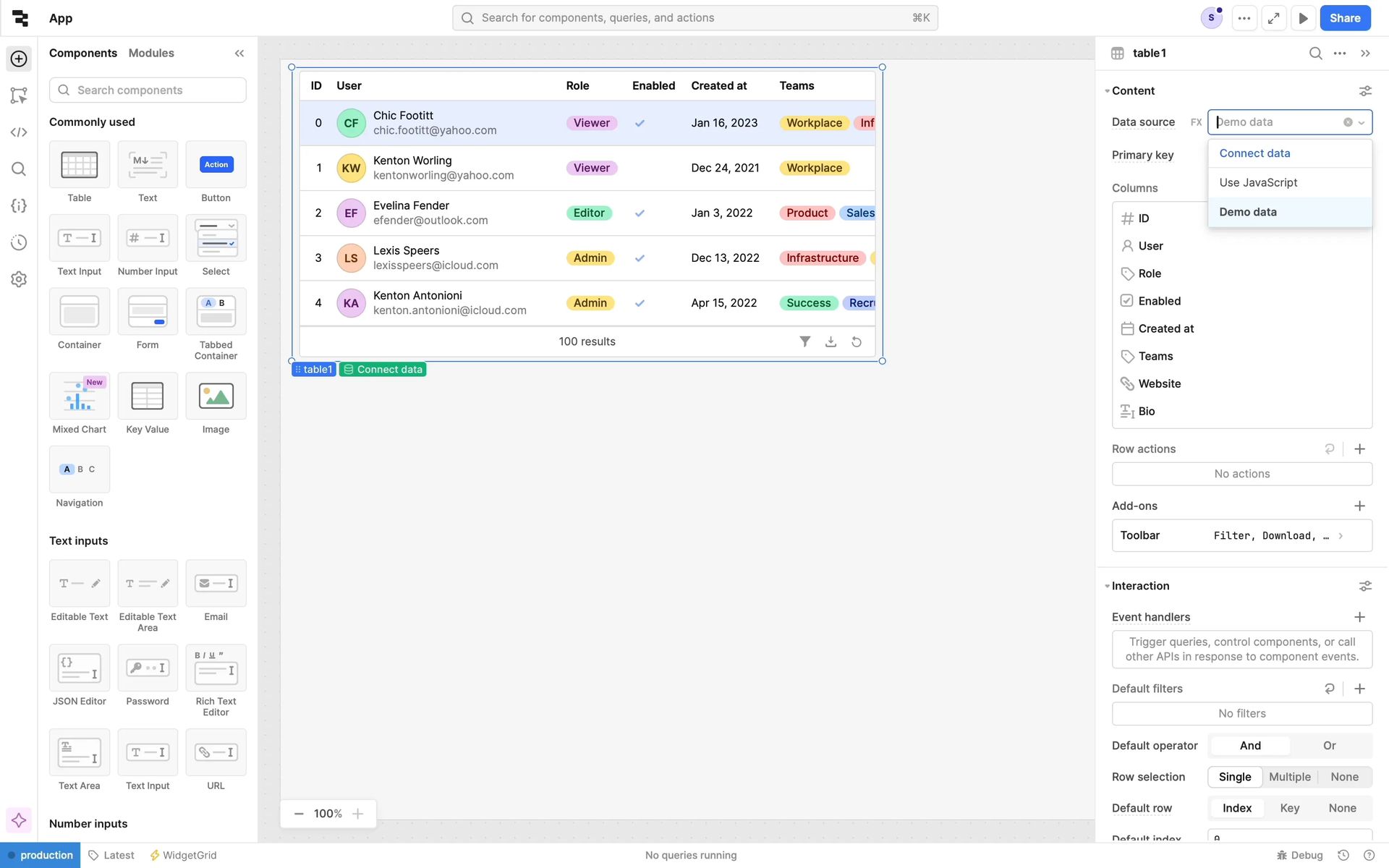 Retool Web Developer Tools interface screenshot 8