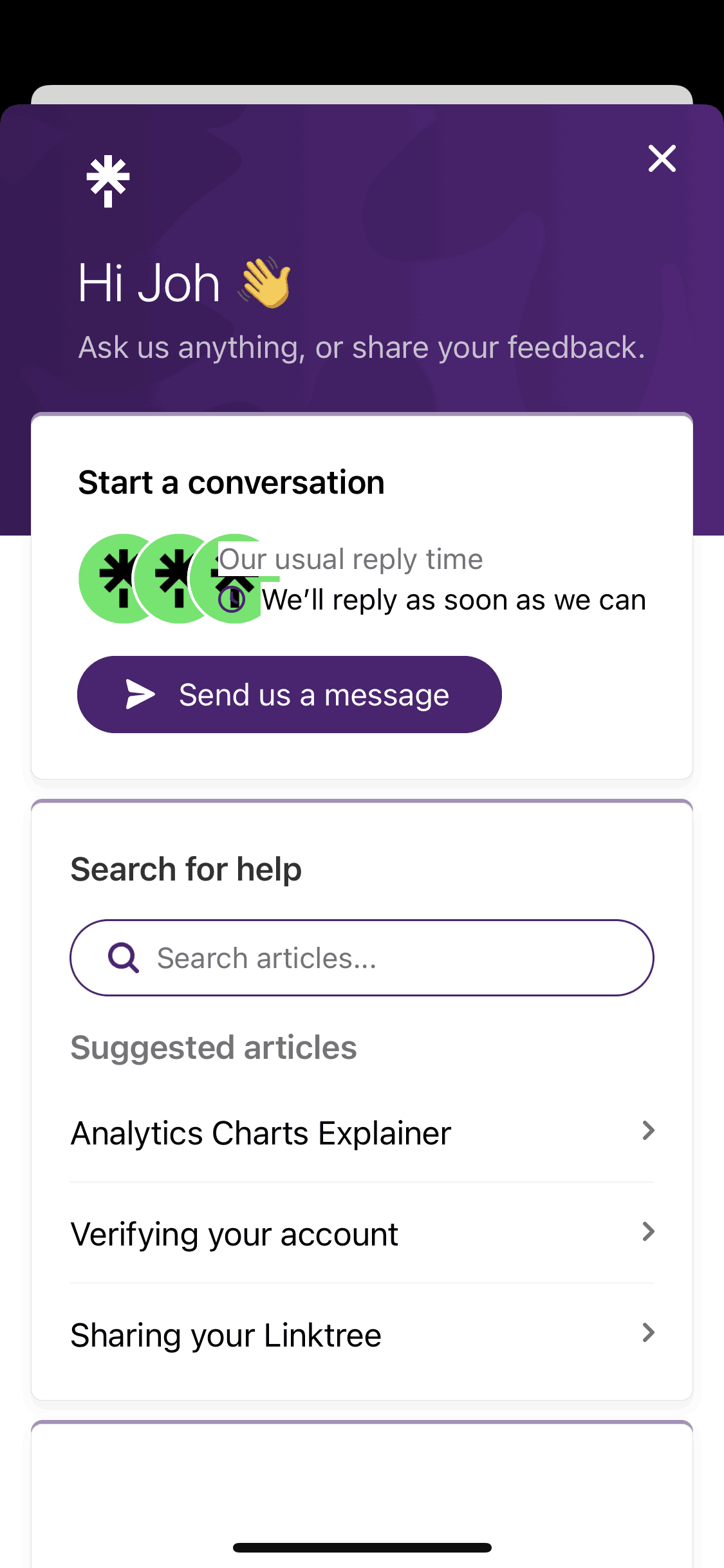 Linktree iOS Social Networking interface screenshot 21
