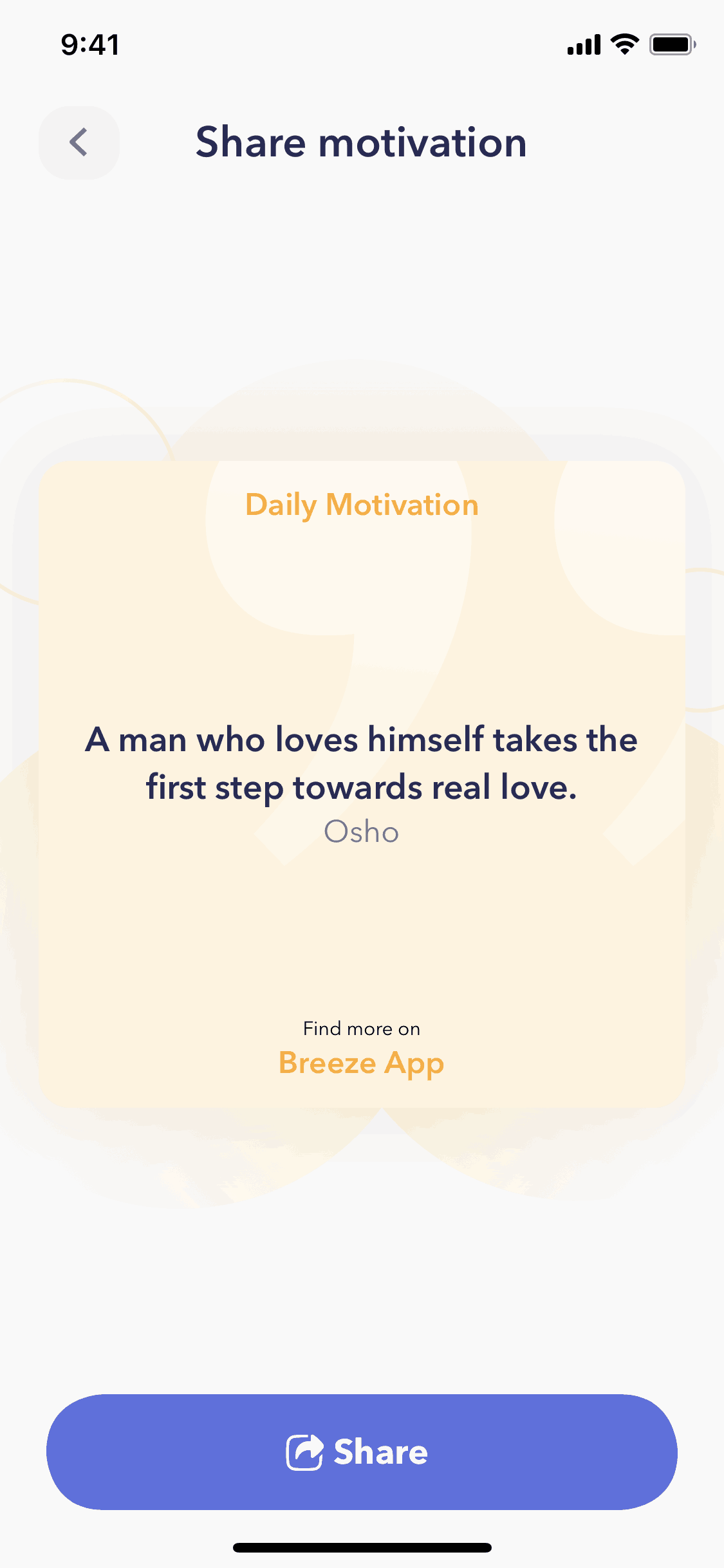 Breeze iOS Health & Fitness interface screenshot 14