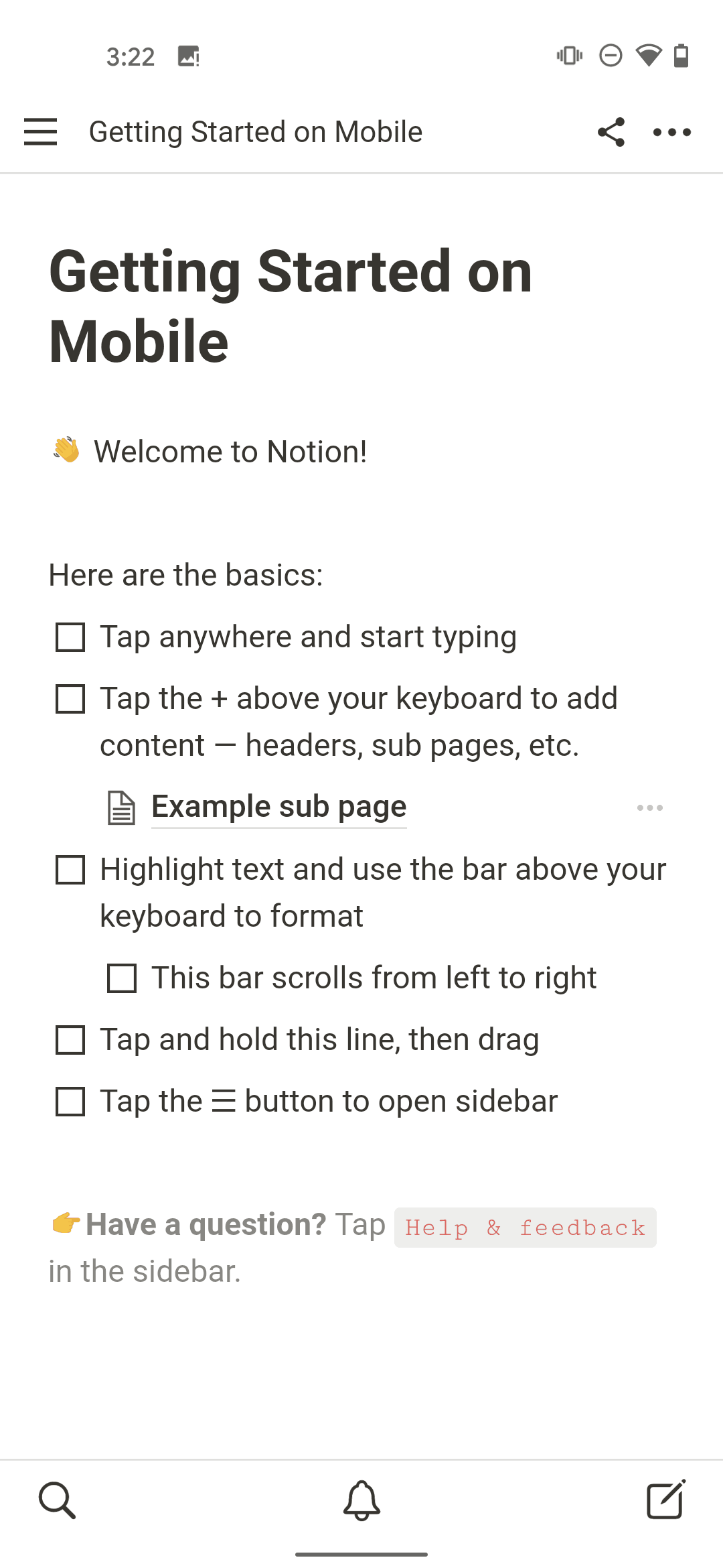 Notion Android Collaboration interface screenshot 12