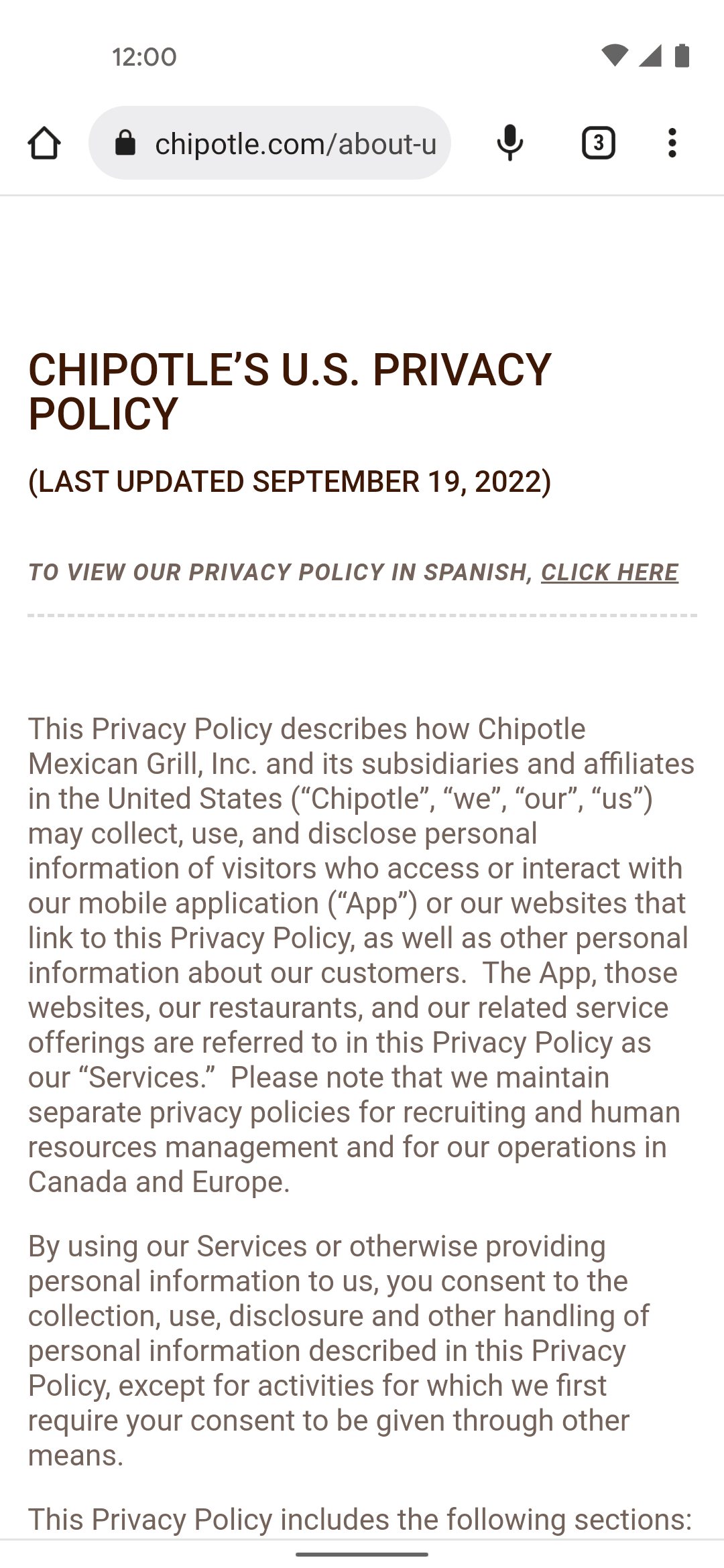 Chipotle Android Food & Drink interface screenshot 16