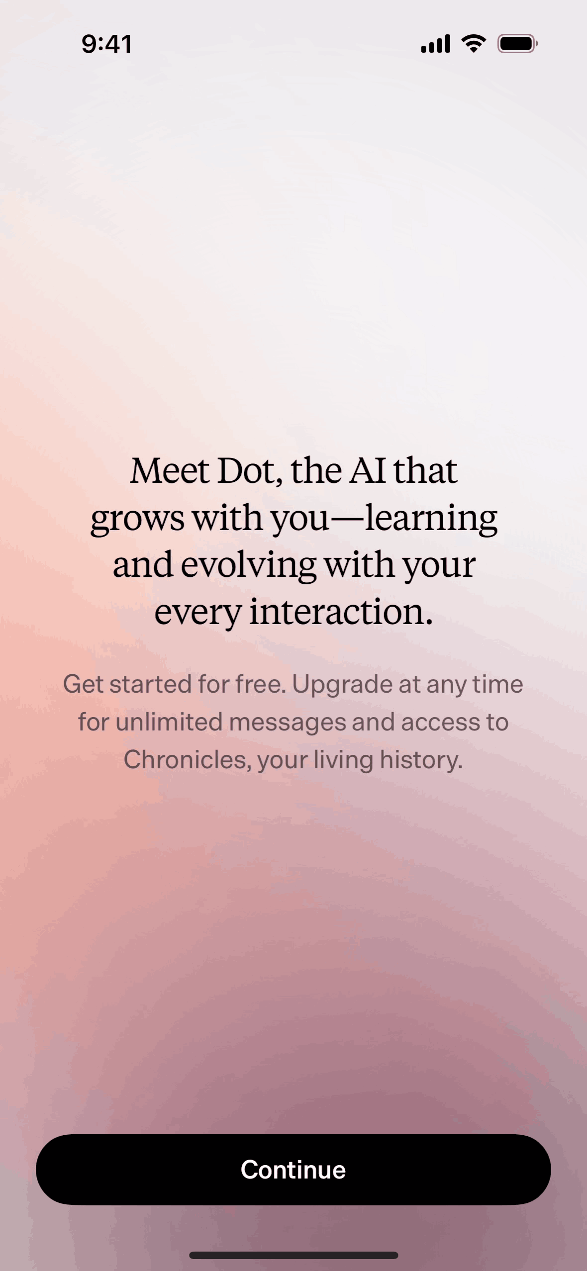 Dot iOS AI interface screenshot 18