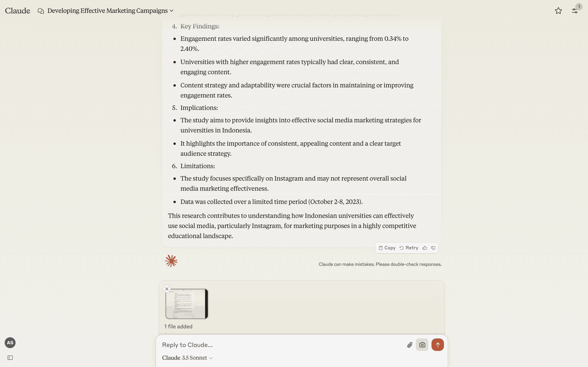 Claude Web AI interface screenshot 1