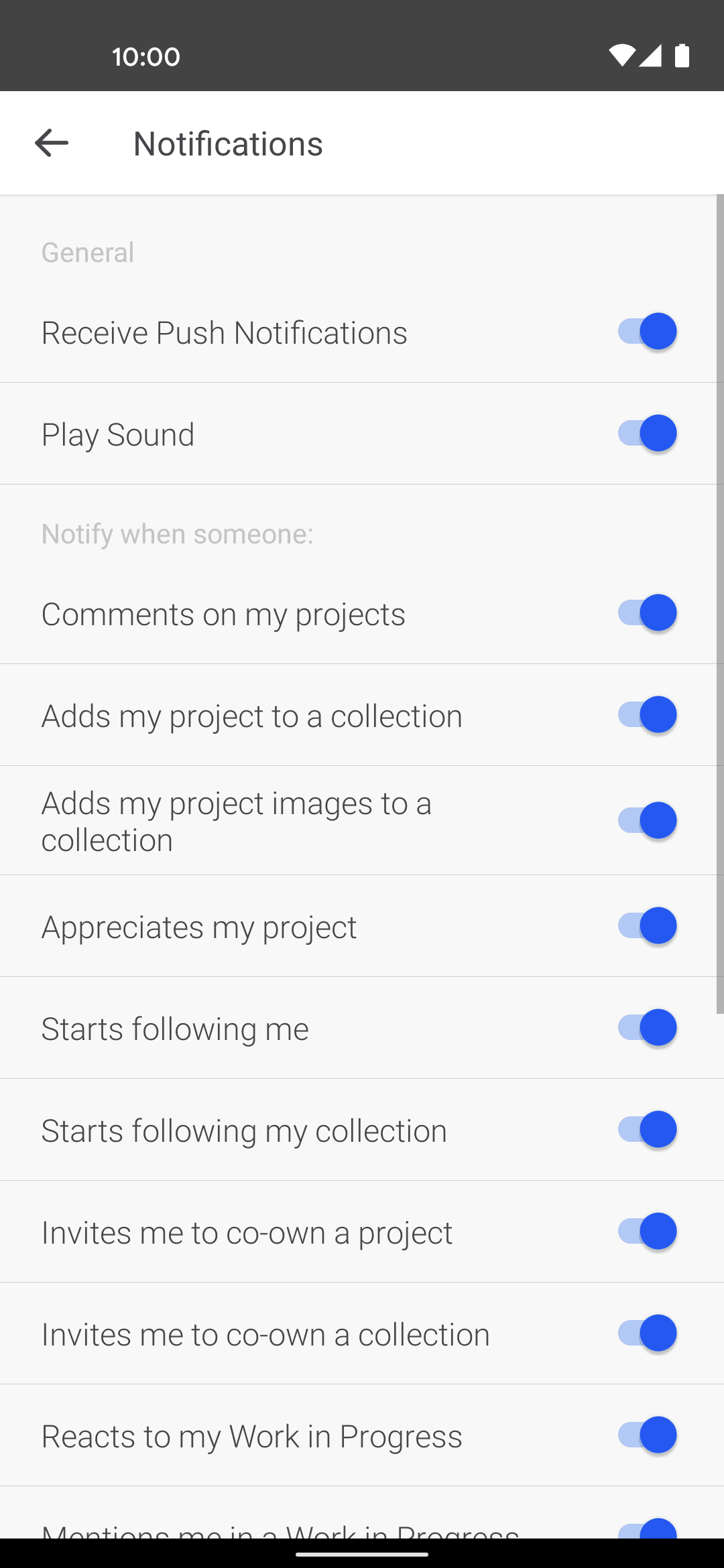 Behance Android Social Networking interface screenshot 17